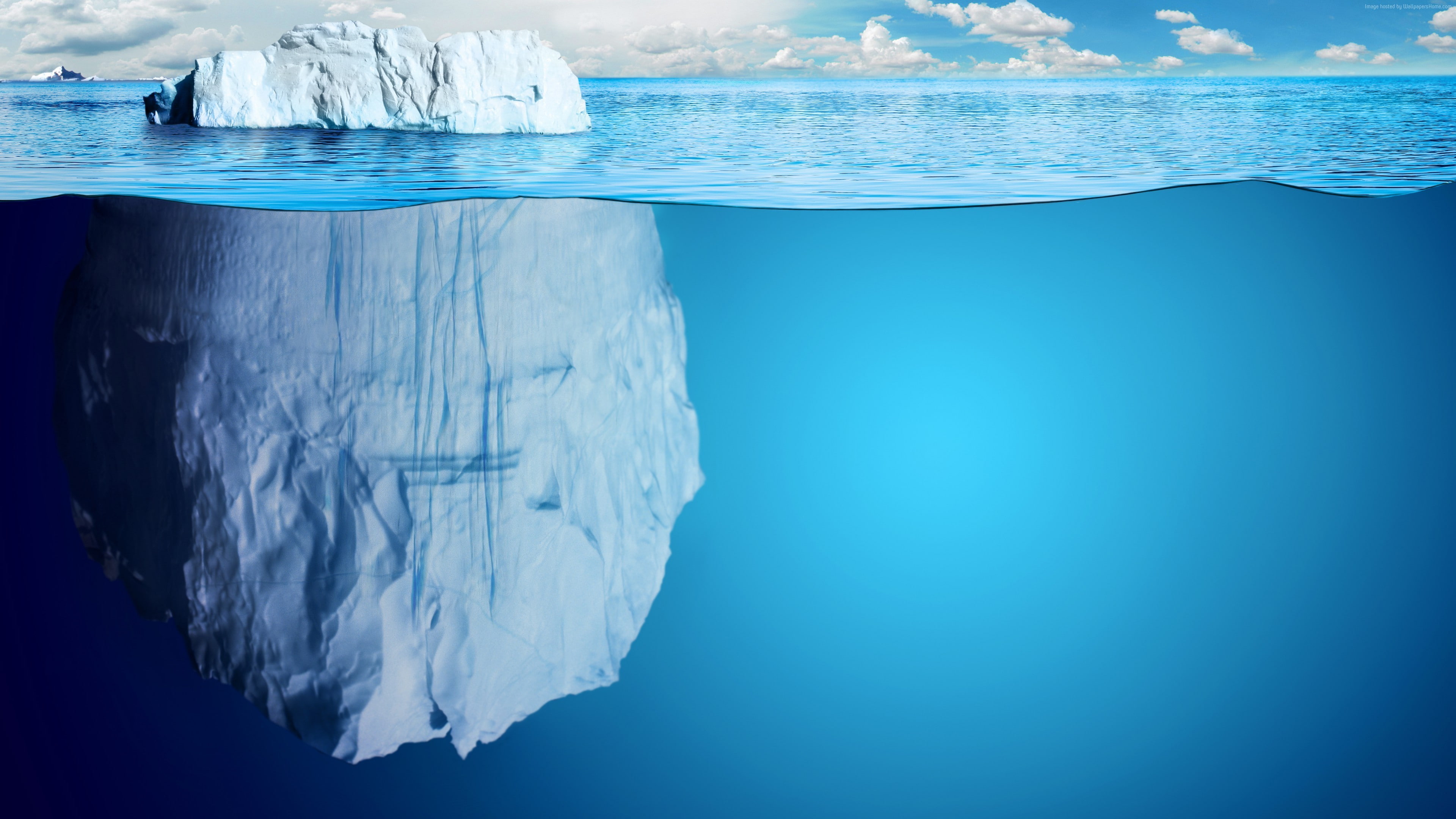 iceberg, water, 4K, ice, HD Wallpaper