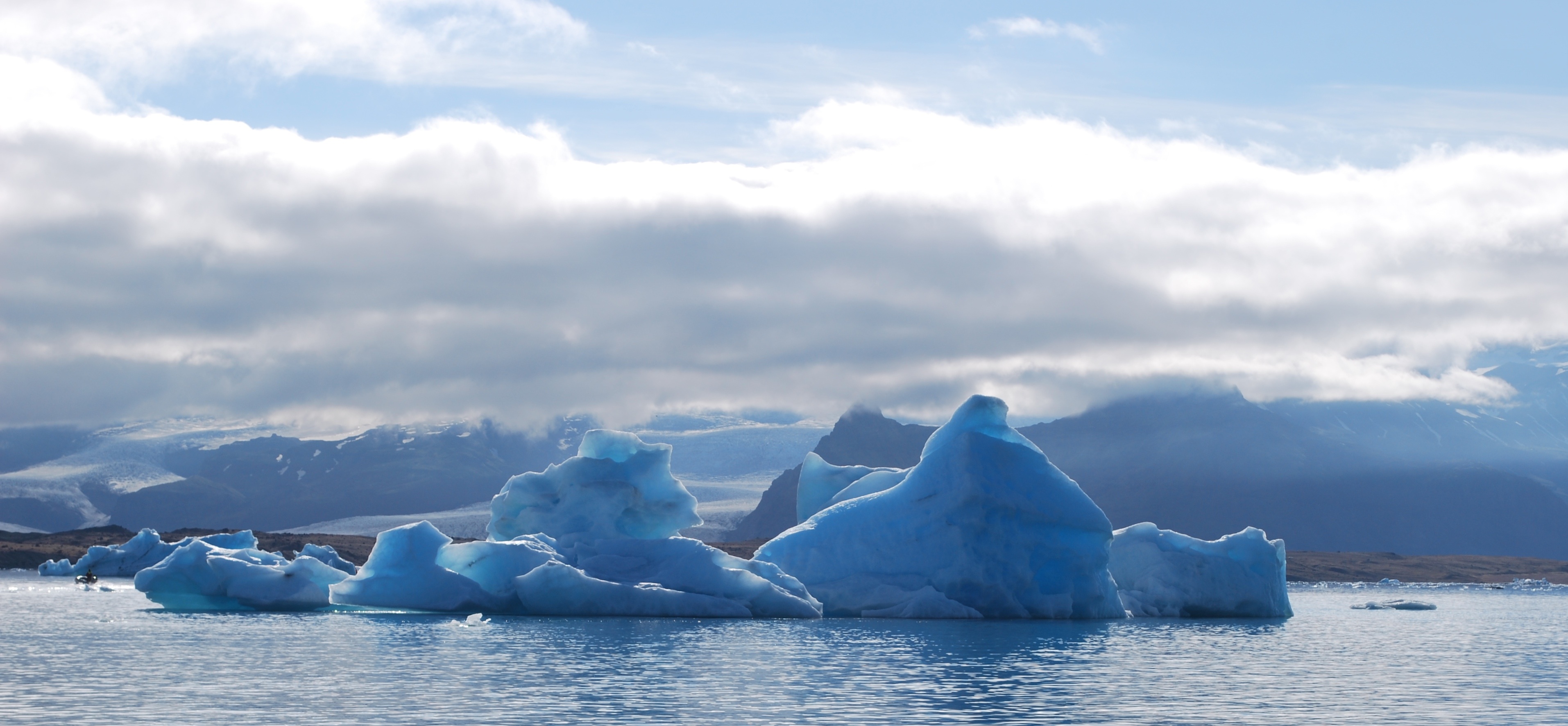 iceland, outdoors, cloud - sky, lagoon, water, environment, ice, sea, south Pole, blue, bergs, scenics - nature, 2K, melting, nature, arctic, mountain, HD Wallpaper