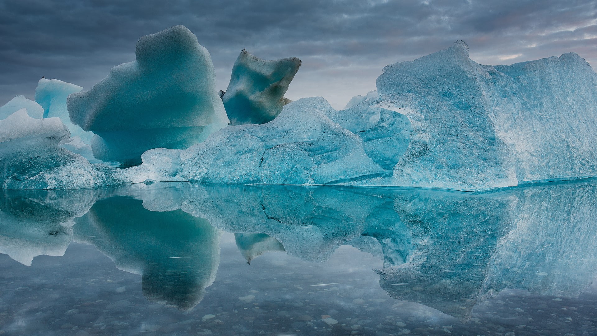 sea, cloud - sky, ice, snow, frozen, landscape, no people, tranquility, iceberg, waterfront, beauty in nature, floating on water, sky, 1080P, cold temperature, HD Wallpaper