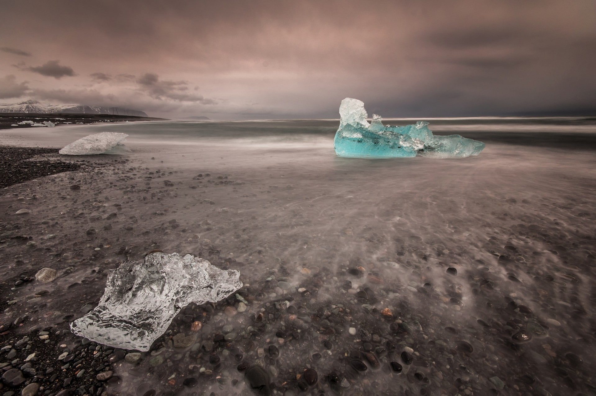 horizon over water, lagoon, environment, landscape, winter, cloud - sky, sky, outdoors, sea, beach, nature, glacier, no people, ice, iceberg - ice formation, HD Wallpaper
