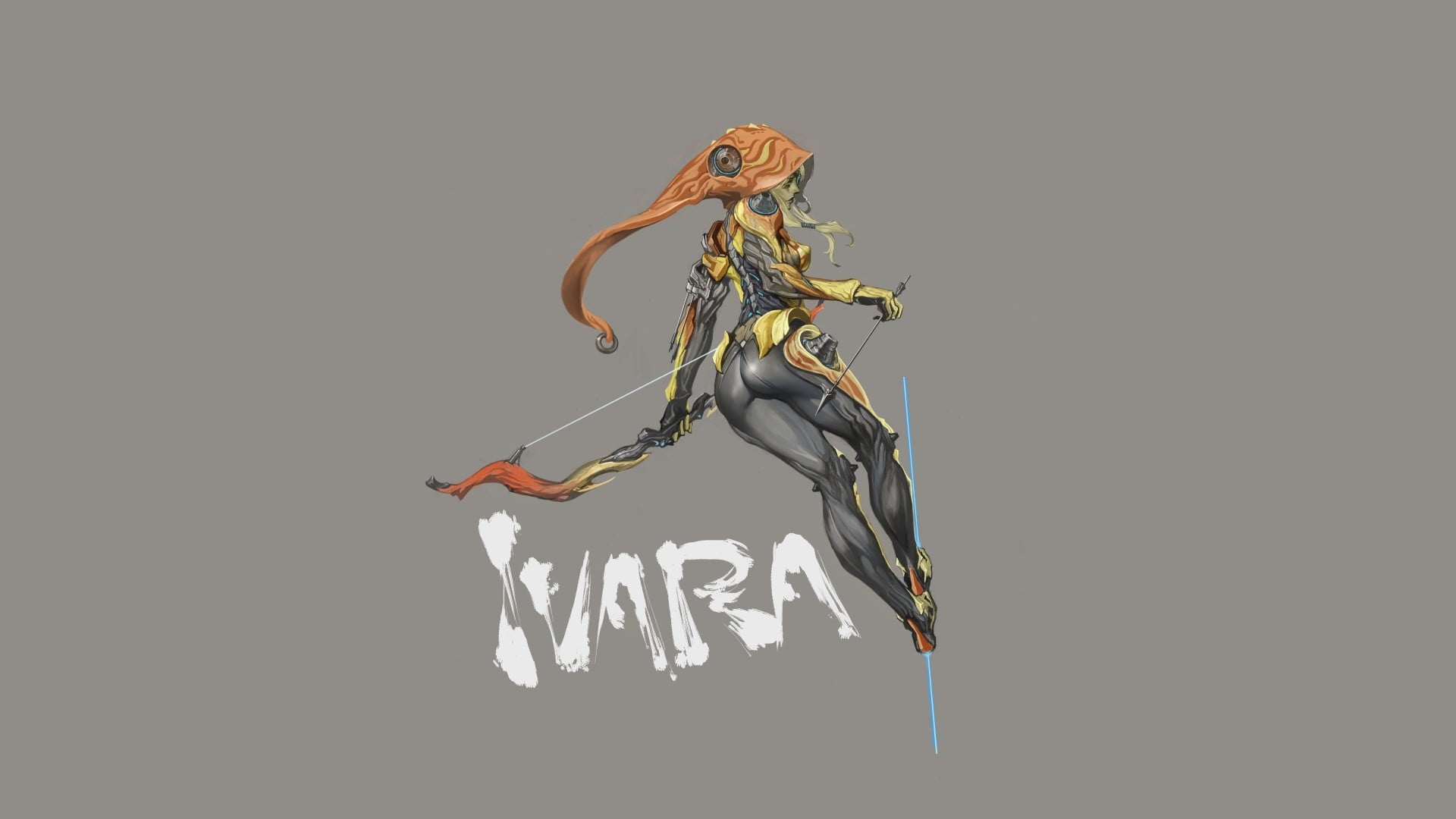 cut out, studio shot, black background, 1080P, video games, technology, communication, sign, illustration, Ivara (Warframe), motion, indoors, copy space, HD Wallpaper