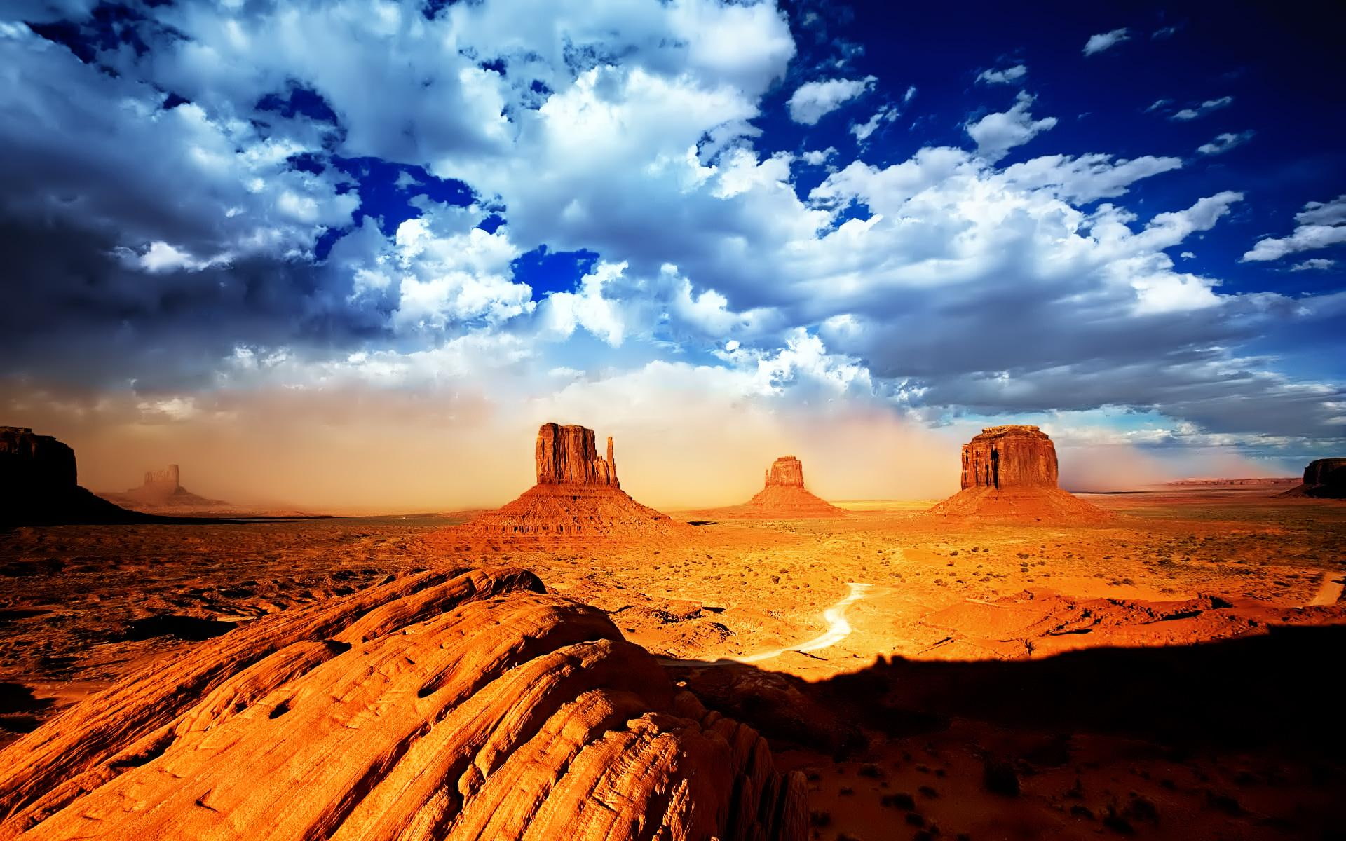 3d and abstract, valley, canyon, 1080P, monument, HD Wallpaper