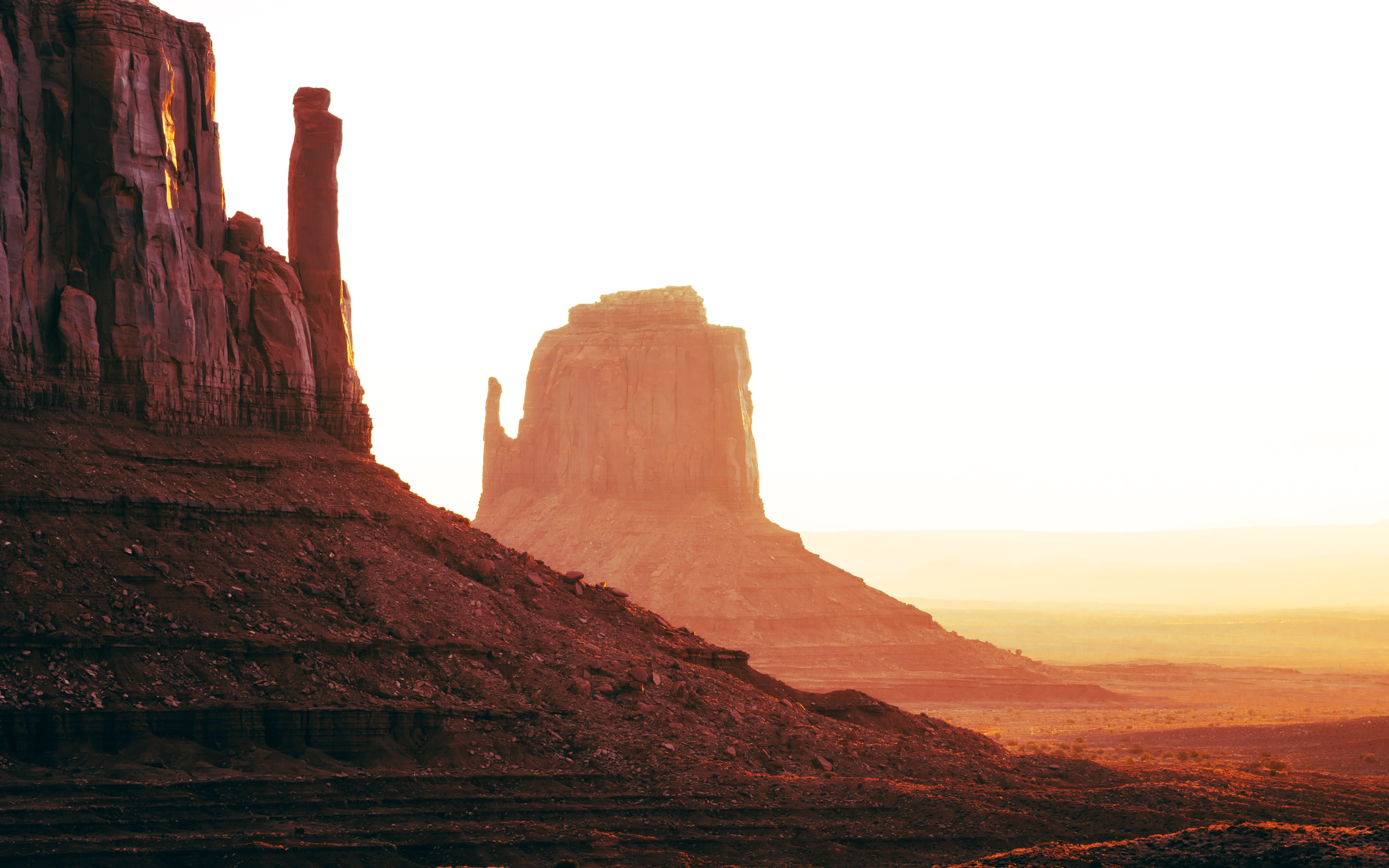 monument Valley, no People, stone - Object, majestic, navajo Reservation, wilderness Area, travel, national Park, arizona, red Rocks, epic, warm, wild West, HD Wallpaper