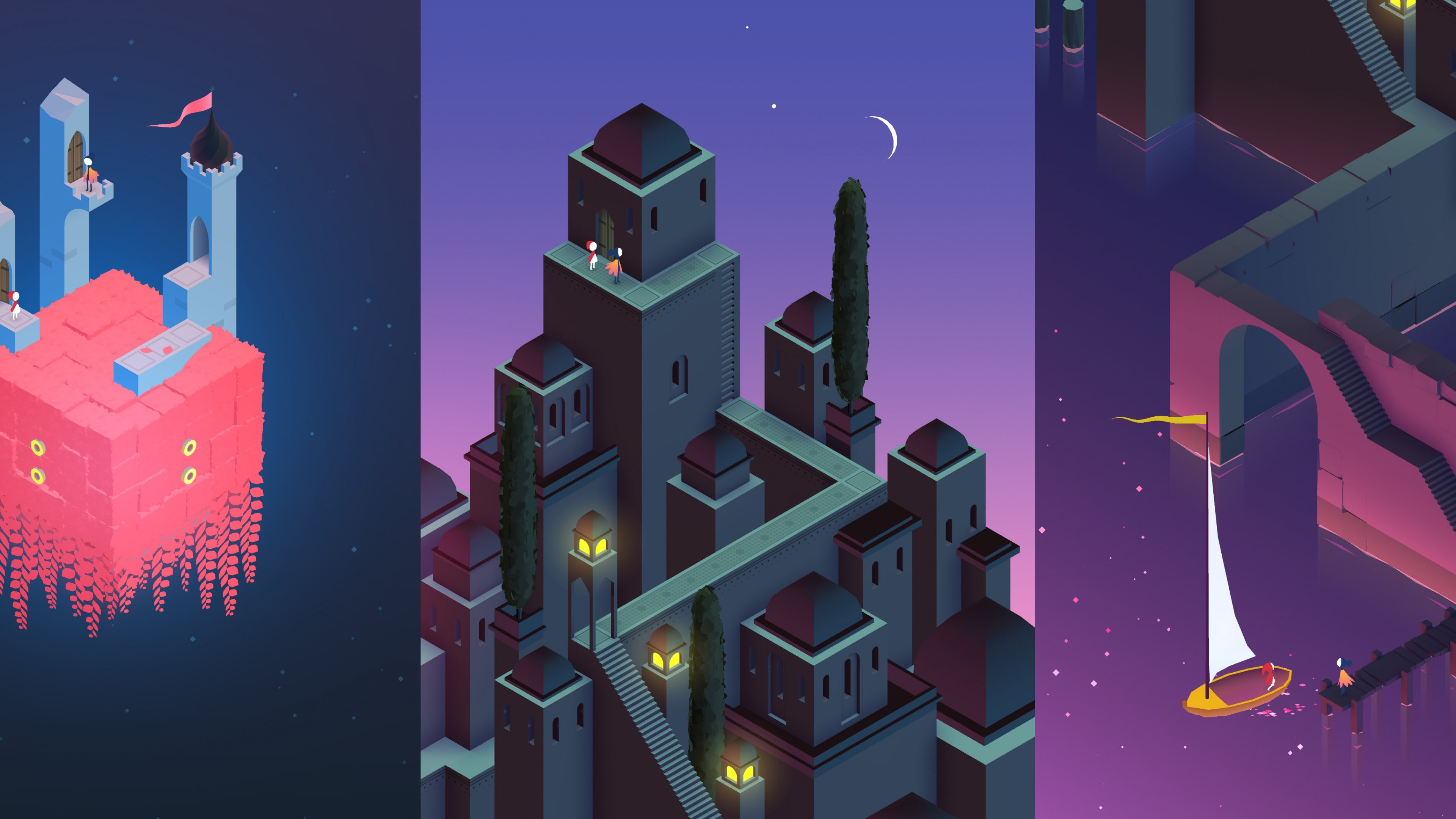 Monument Valley 2, 4k, castle, 4K, screenshot, gray, HD Wallpaper