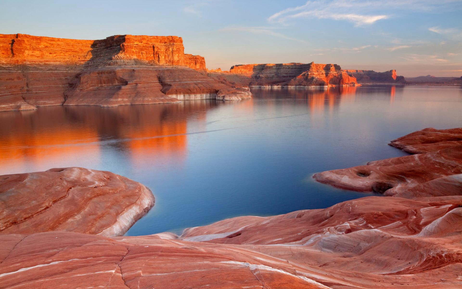 travel and world, lake, bay, 1080P, utah, powell, padre, HD Wallpaper
