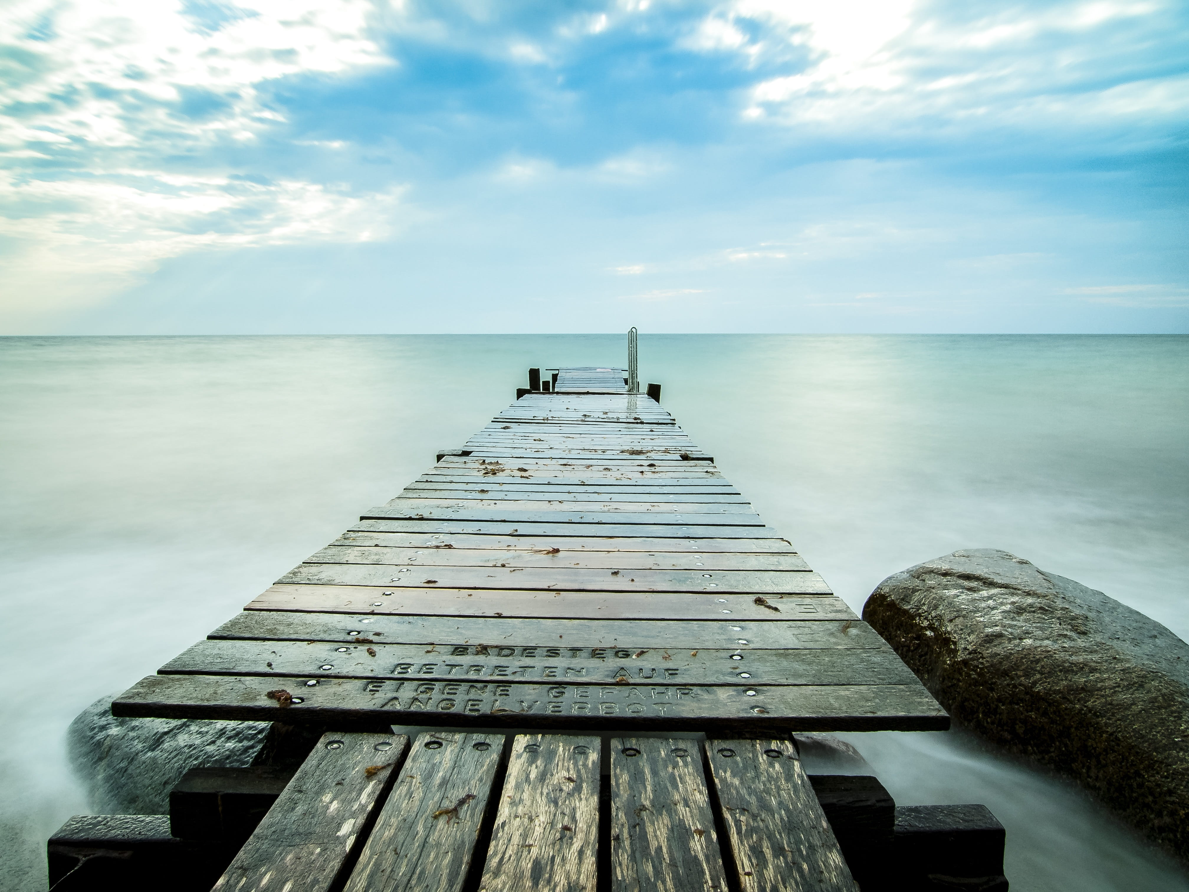 seascape, outdoors, blue, wood paneling, jetty, direction, horizon Over Water, beach, web, the way forward, nature, coastline, beauty in nature, 4K, brown, HD Wallpaper