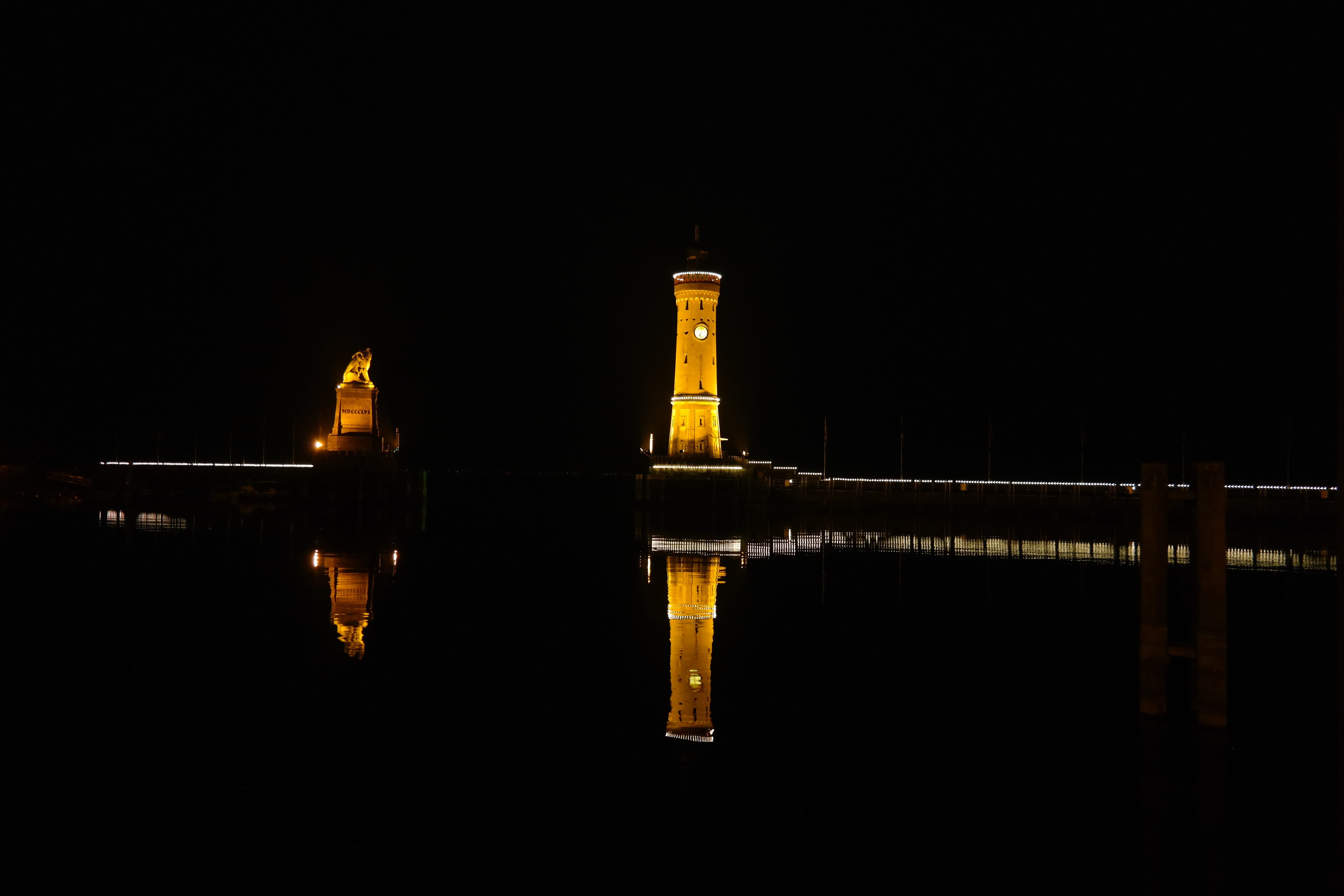 idyllic, holiday, outdoors, 5K, copy space, travel destinations, clear sky, night, building exterior, built structure, bavaria, night mood, swabia, night photograph, HD Wallpaper