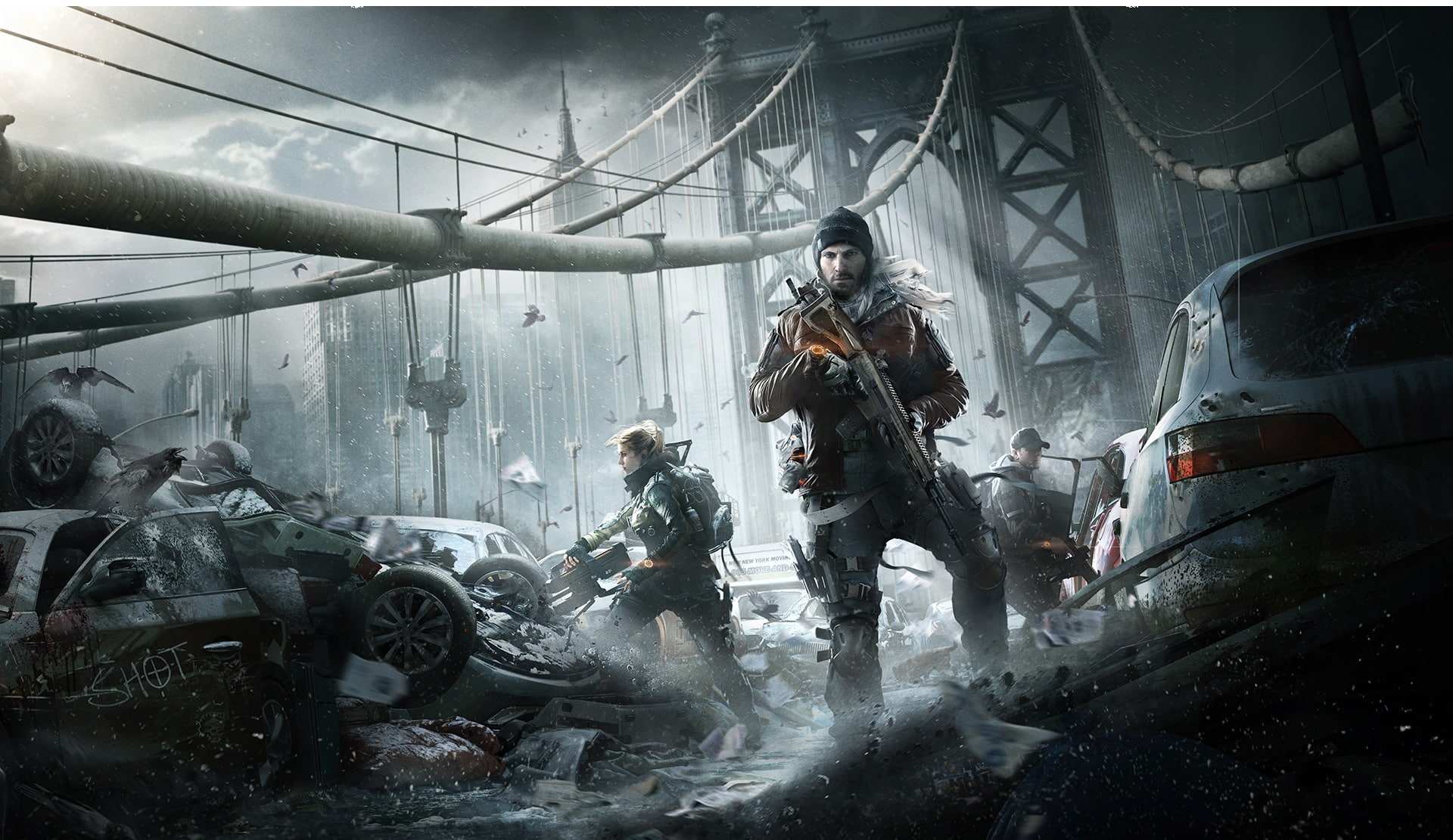 Survivors, Equipment, The sky, Light, Smoke, The city, The situation, Machine, Tom Clancys The Division, Weapons, Building, Ubisoft Entertainment, 1080P, HD Wallpaper
