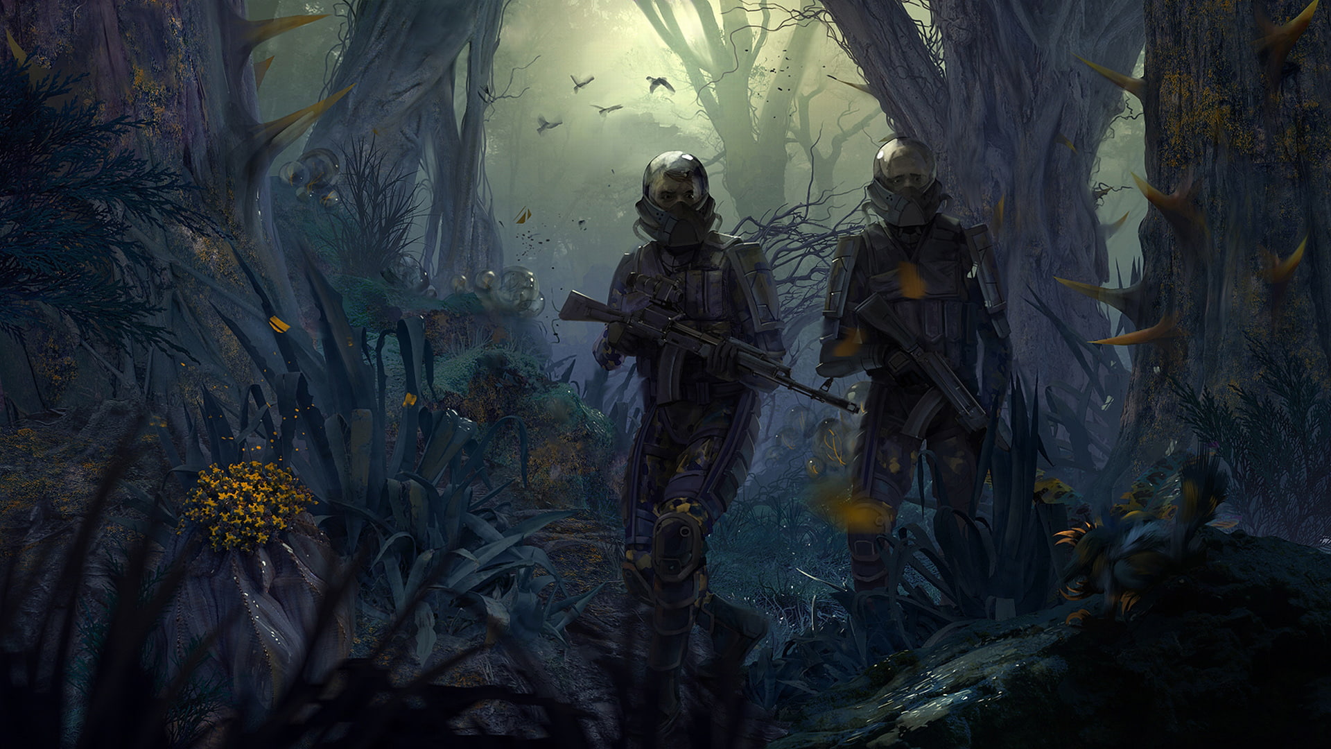 Look, Areal, Jungle, Light, Equipment, West Games, 1080P, Apocalypse, Survivors, Weapons, The situation, Mask, HD Wallpaper