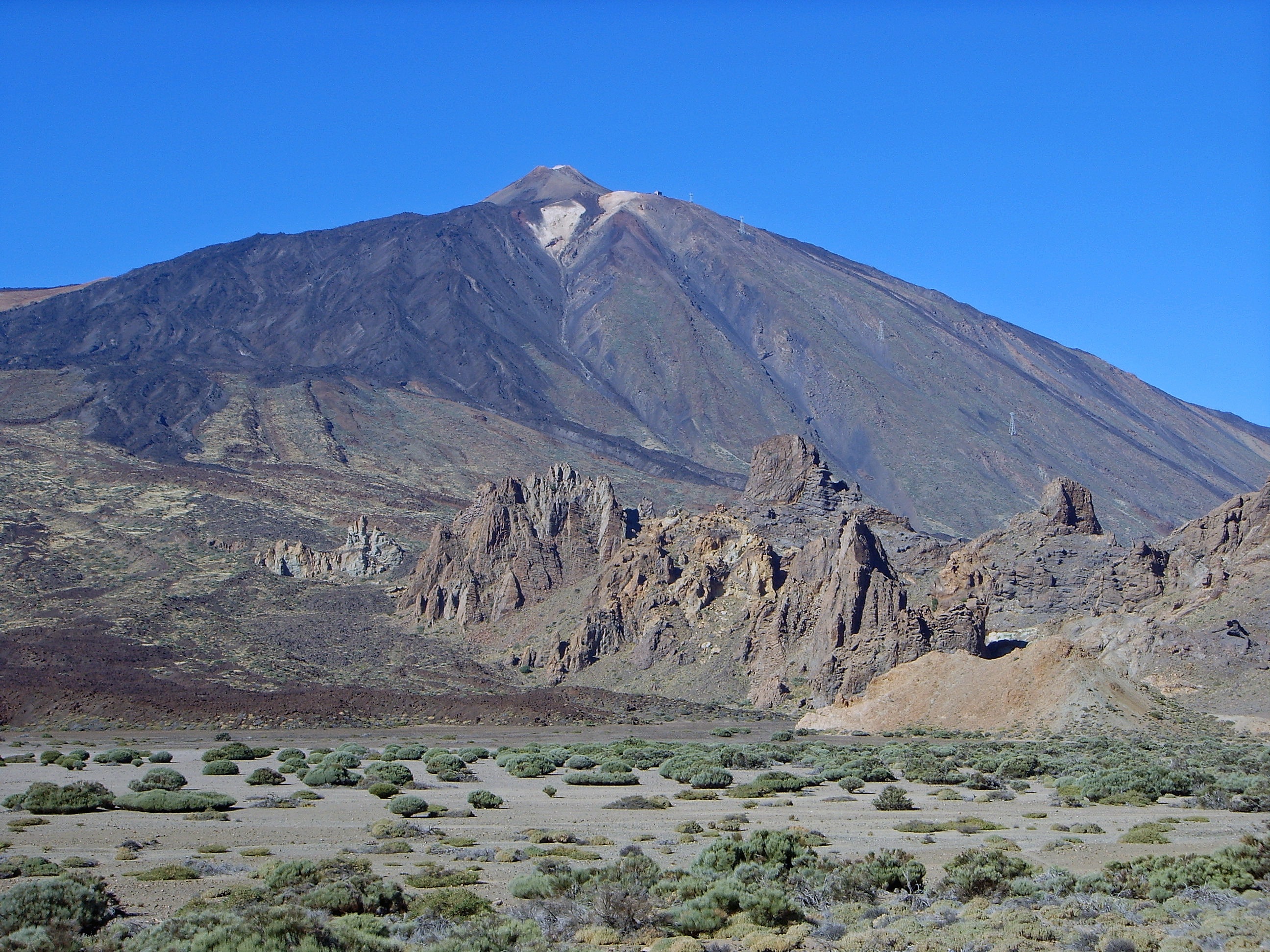 tenerife, beauty in nature, volcano, volcanic Landscape, tranquil scene, climate, clear sky, volcanic crater, spain, land, pico de teide, geology, physical geography, HD Wallpaper
