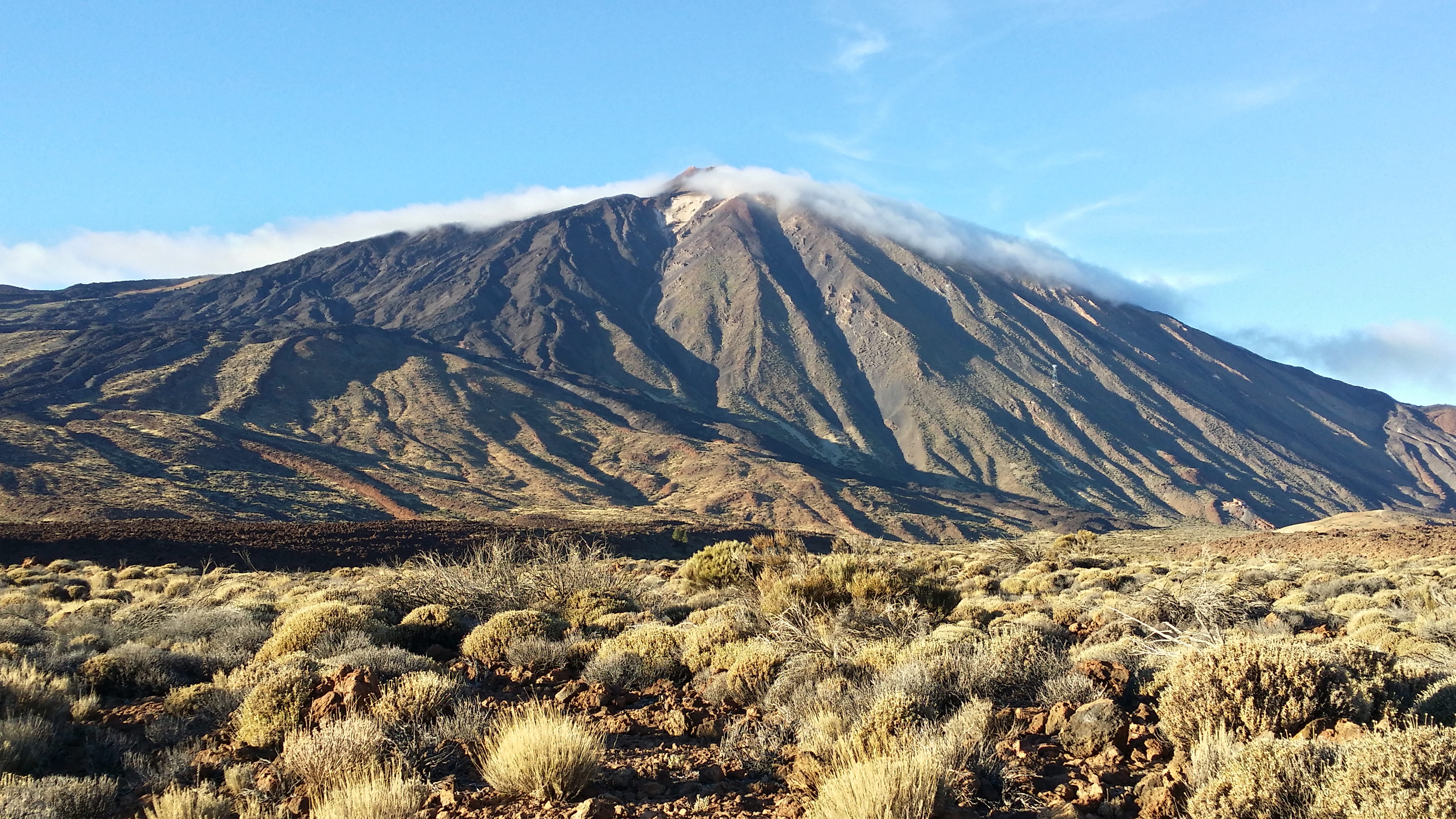 beauty in nature, scenics, outdoors, Teide, idyllic, sky, scenics - nature, non-urban scene, day, volcanic landscape, Volcano, mountain, tranquil scene, HD Wallpaper
