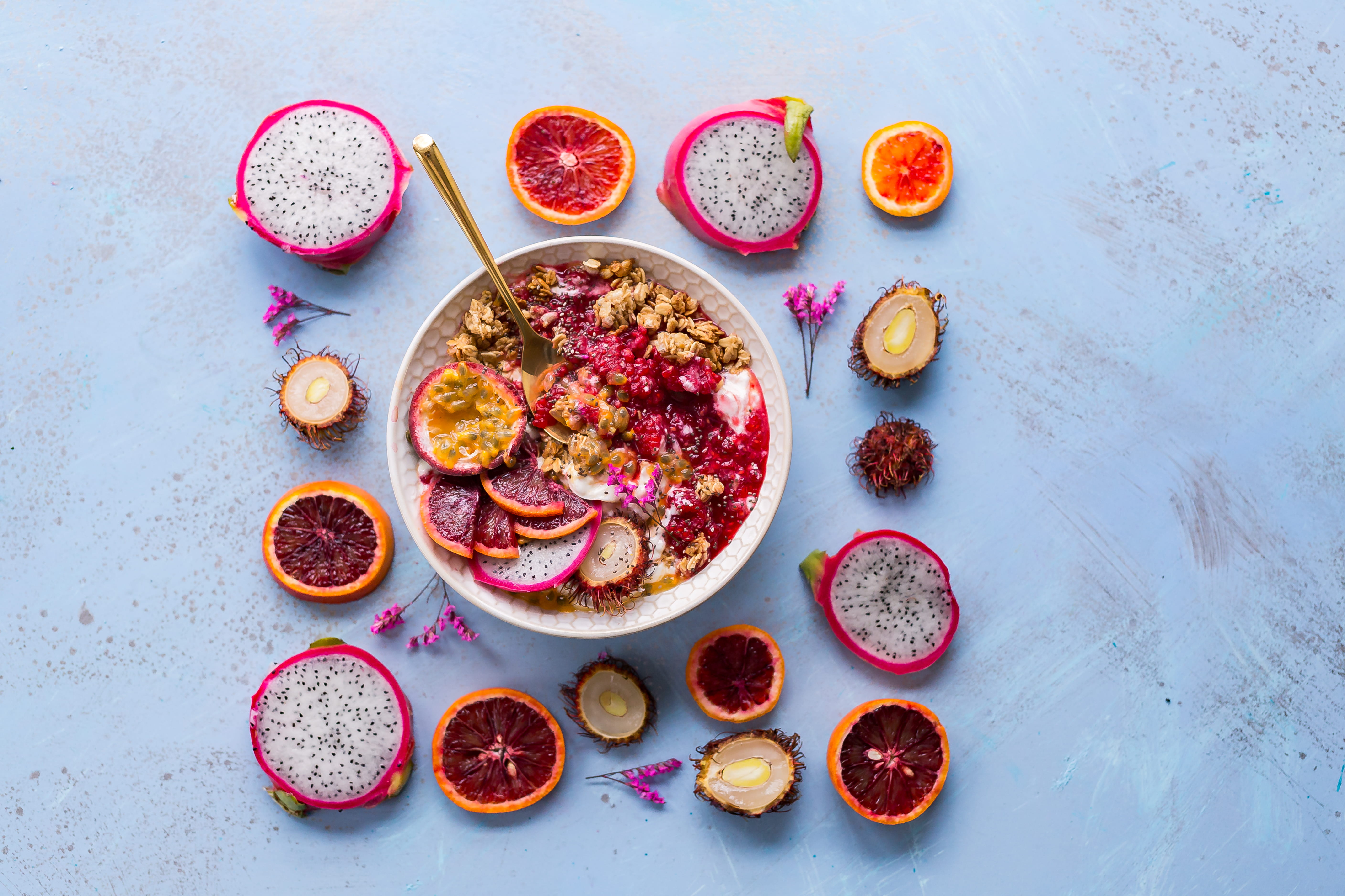 vegetarian food, freshness, top, round, vegetable, white, ceramic, plate, view, Neon, food and drink, fruits, variation, wood - material, high angle view, HD Wallpaper