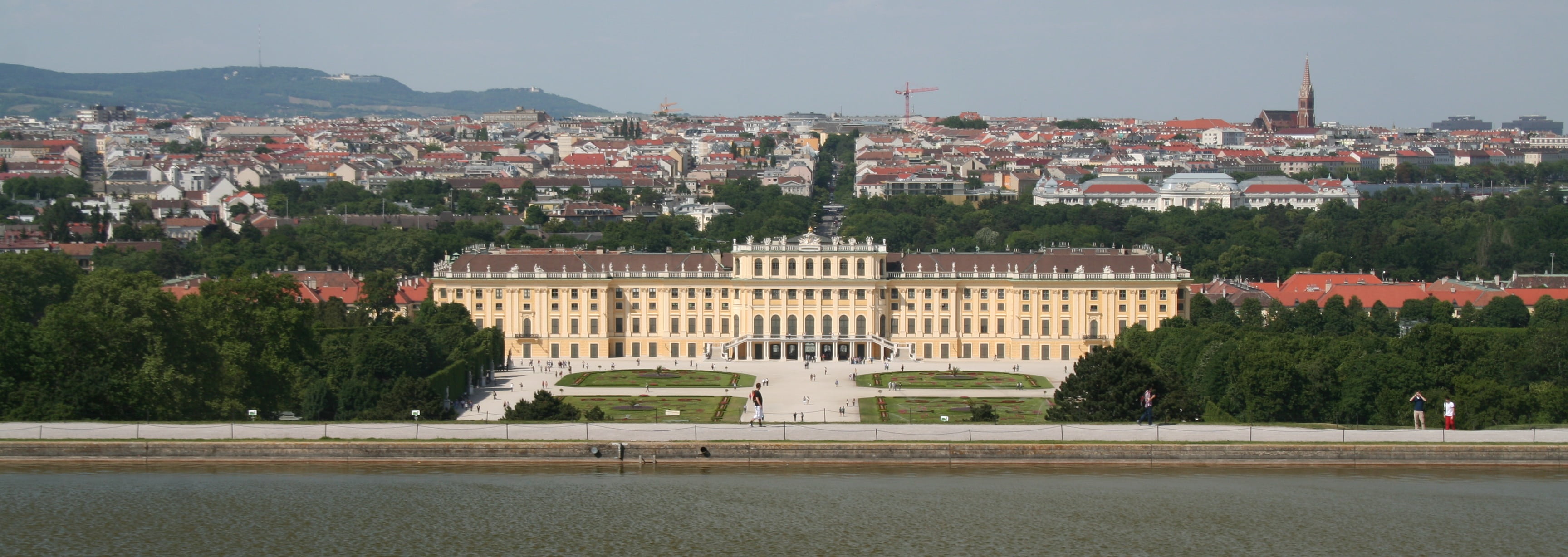 tourists, town, no people, house, building, 2K, tree, view, history, cityscape, travel destinations, building exterior, nature, outdoors, vienna, schönbrunn, HD Wallpaper