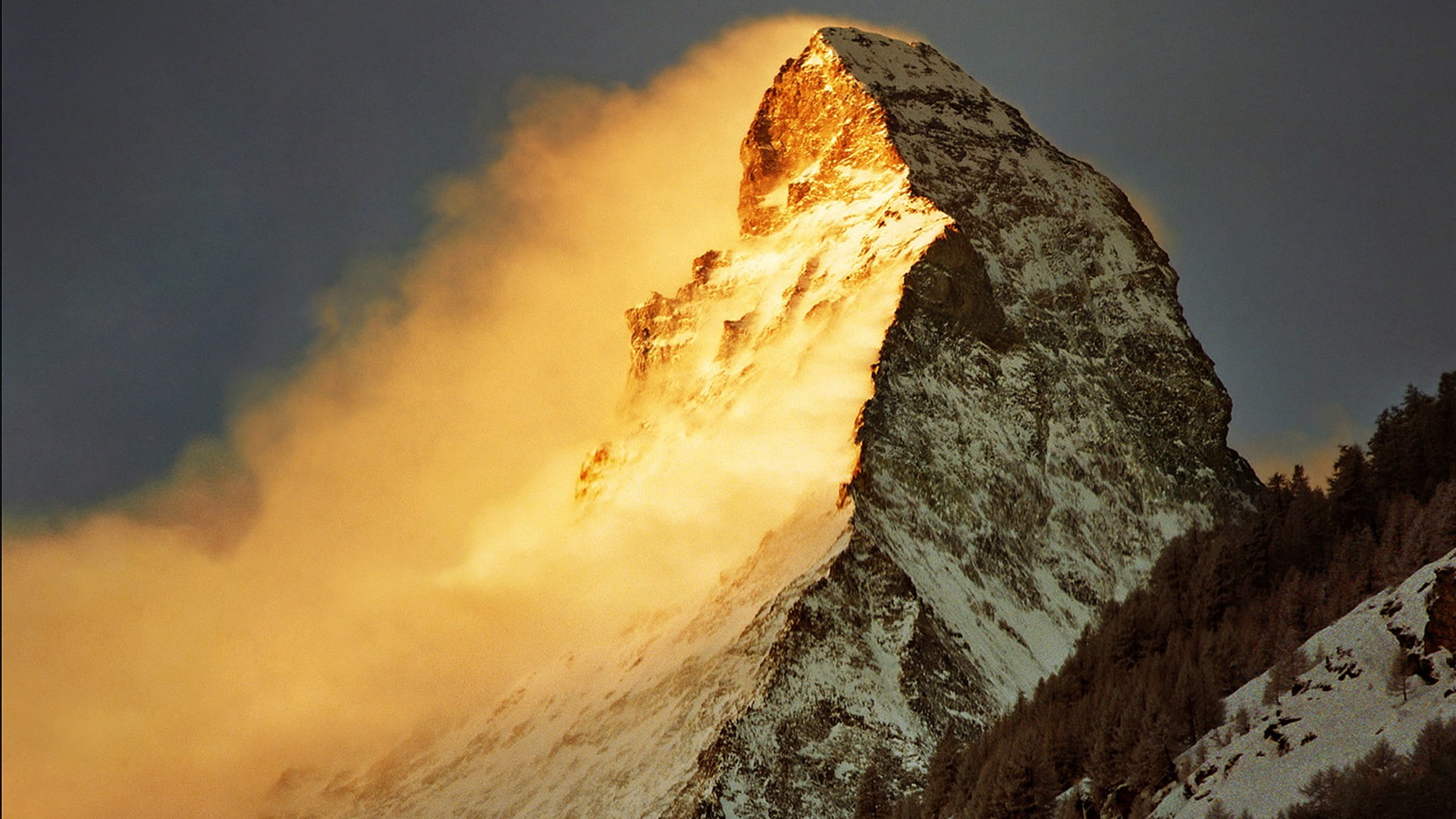 cliff, geology, 1080P, rock - object, beauty in nature, landscape, nature, scenics - nature, power in nature, non-urban scene, environment, Matterhorn, HD Wallpaper
