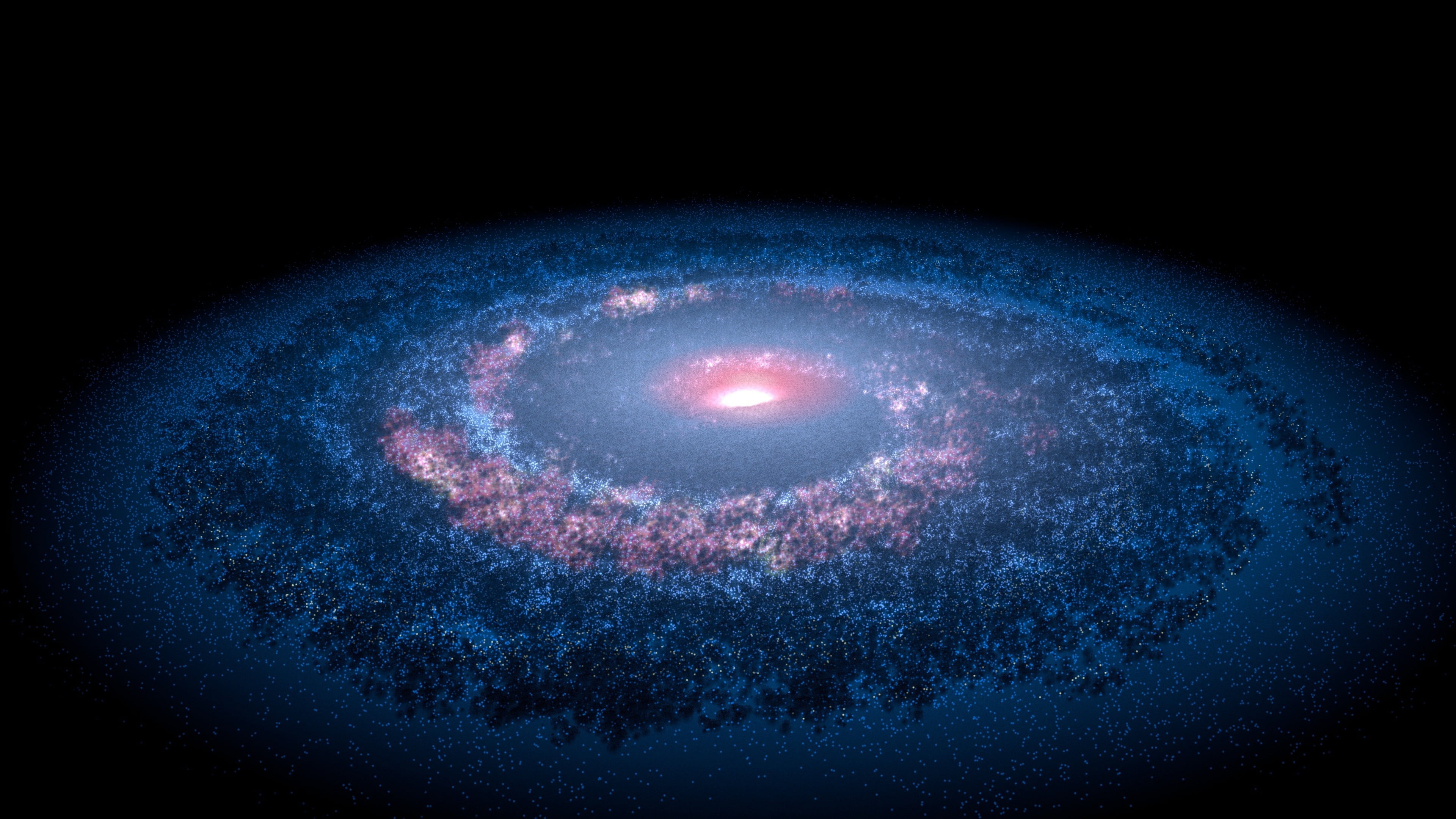 exploding, blue, astronomy, ellipses, illuminated, nature, space, glowing, circle, star - space, illustration, shape, fuel and power generation, sky, digital art, HD Wallpaper