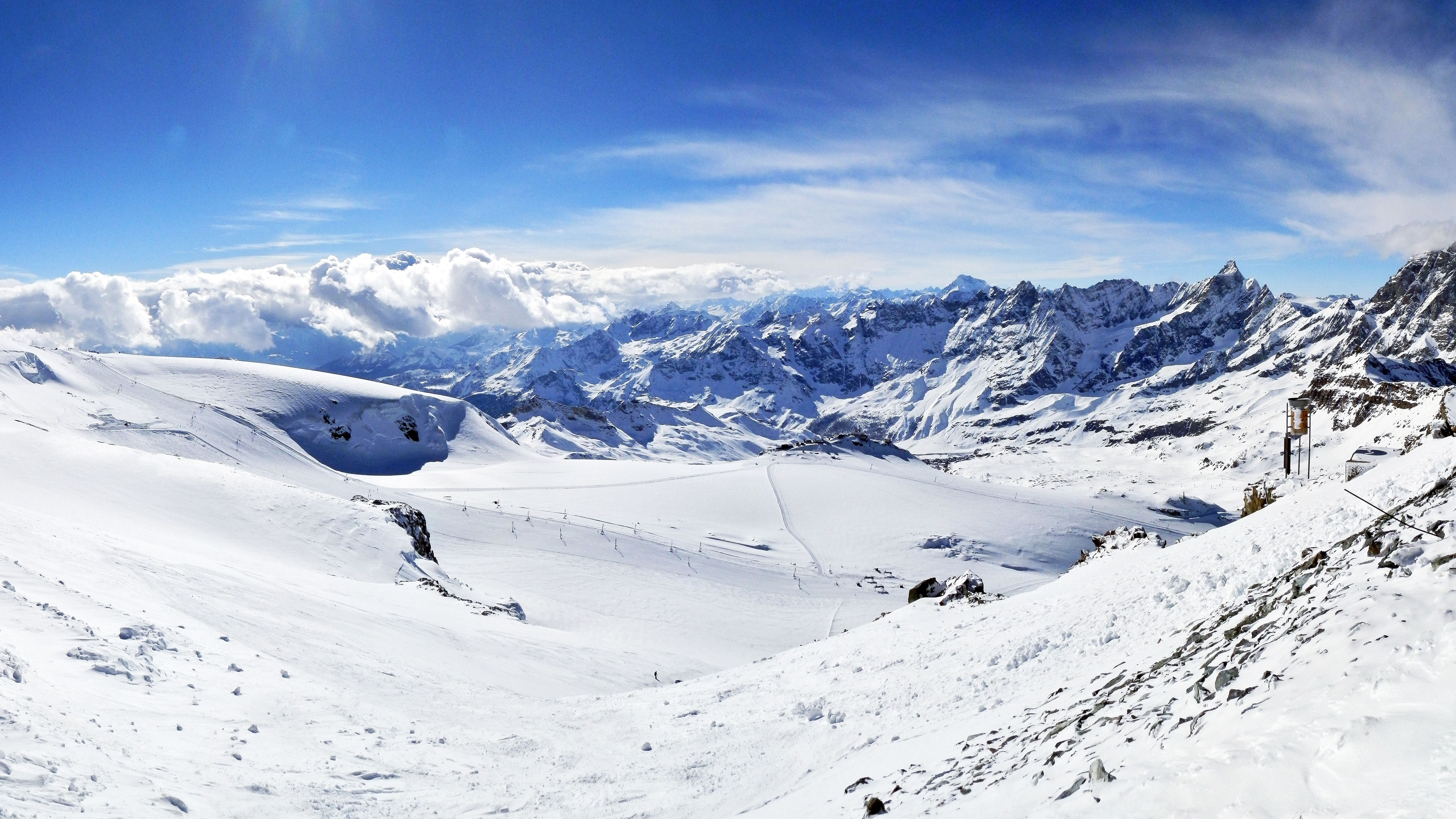 white color, non-urban scene, sport, winter, extreme weather, travel destinations, Alps, ice, tranquil scene, ski resort, mountain, cold temperature, sky, HD Wallpaper