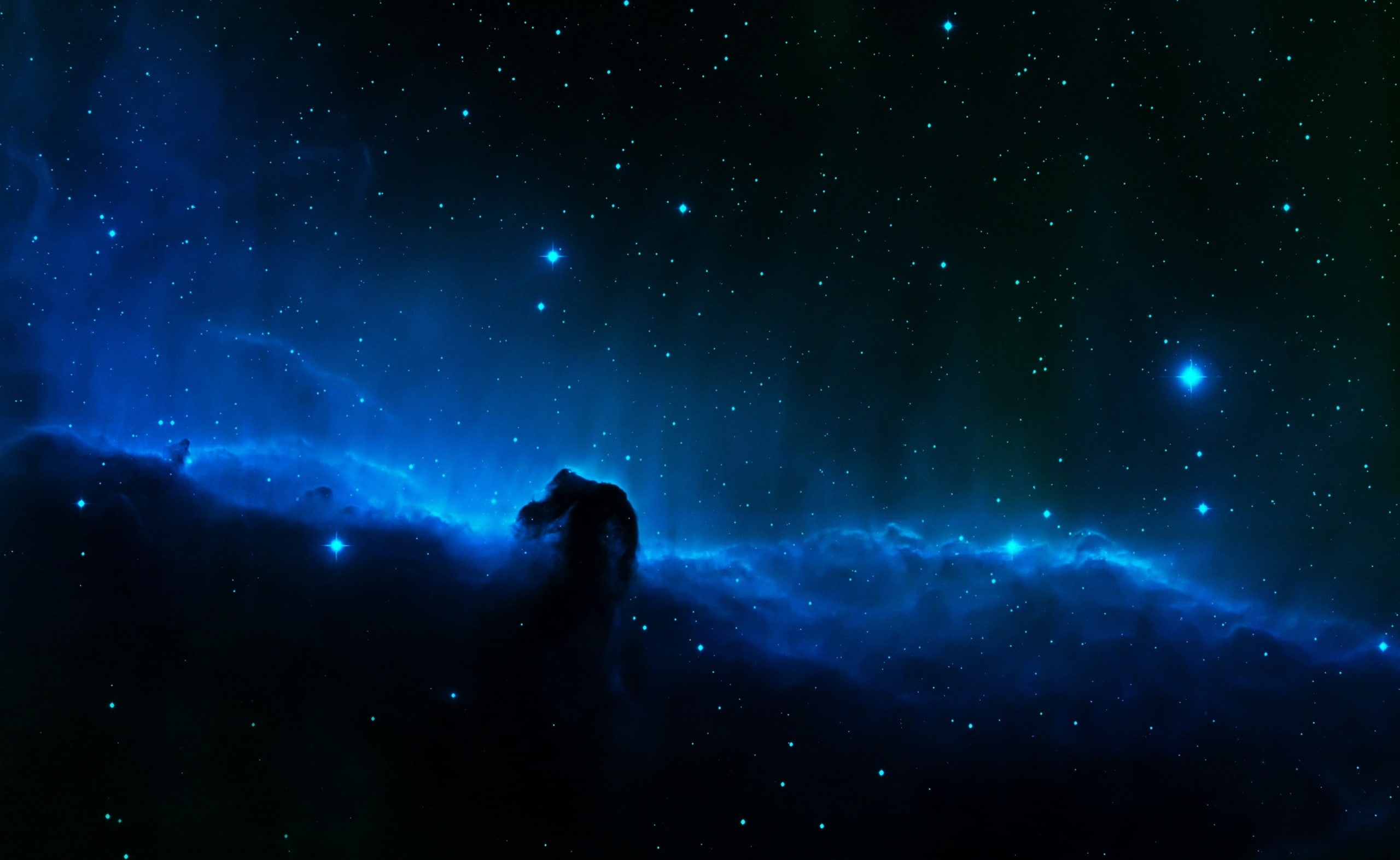 outdoors, night, silhouette, milky way, luminosity, space exploration, light, one person, 2K, digital composite, northern, astronomy, blue, beauty in nature, HD Wallpaper