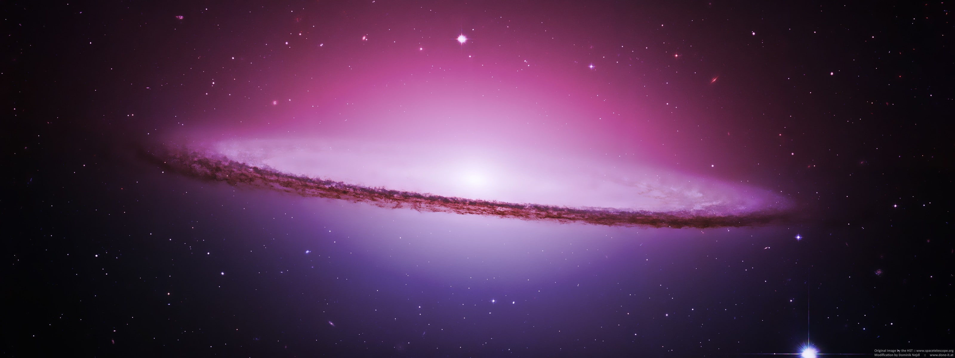 digital art, 2K, space art, Sombrero Galaxy, space, HD Wallpaper