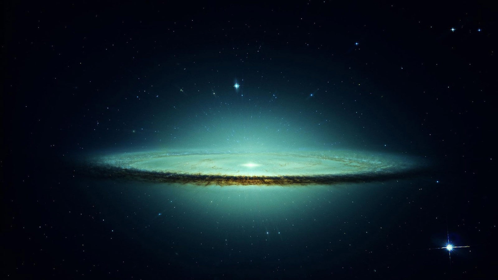 digital art, space art, Sombrero Galaxy, galaxy, space, 720P, HD Wallpaper