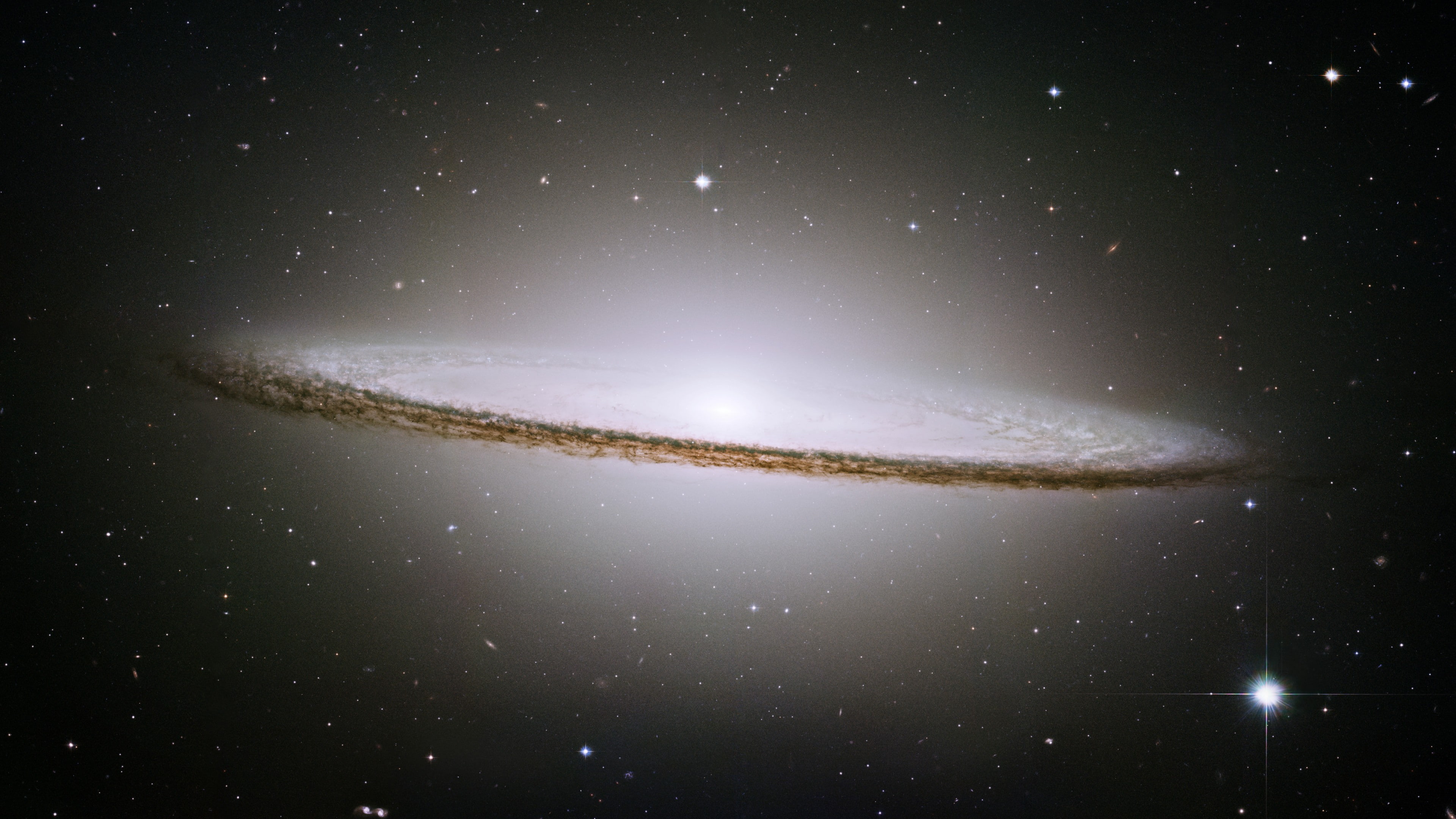 4K, galaxy, space, NASA, Sombrero Galaxy, Messier104, HD Wallpaper