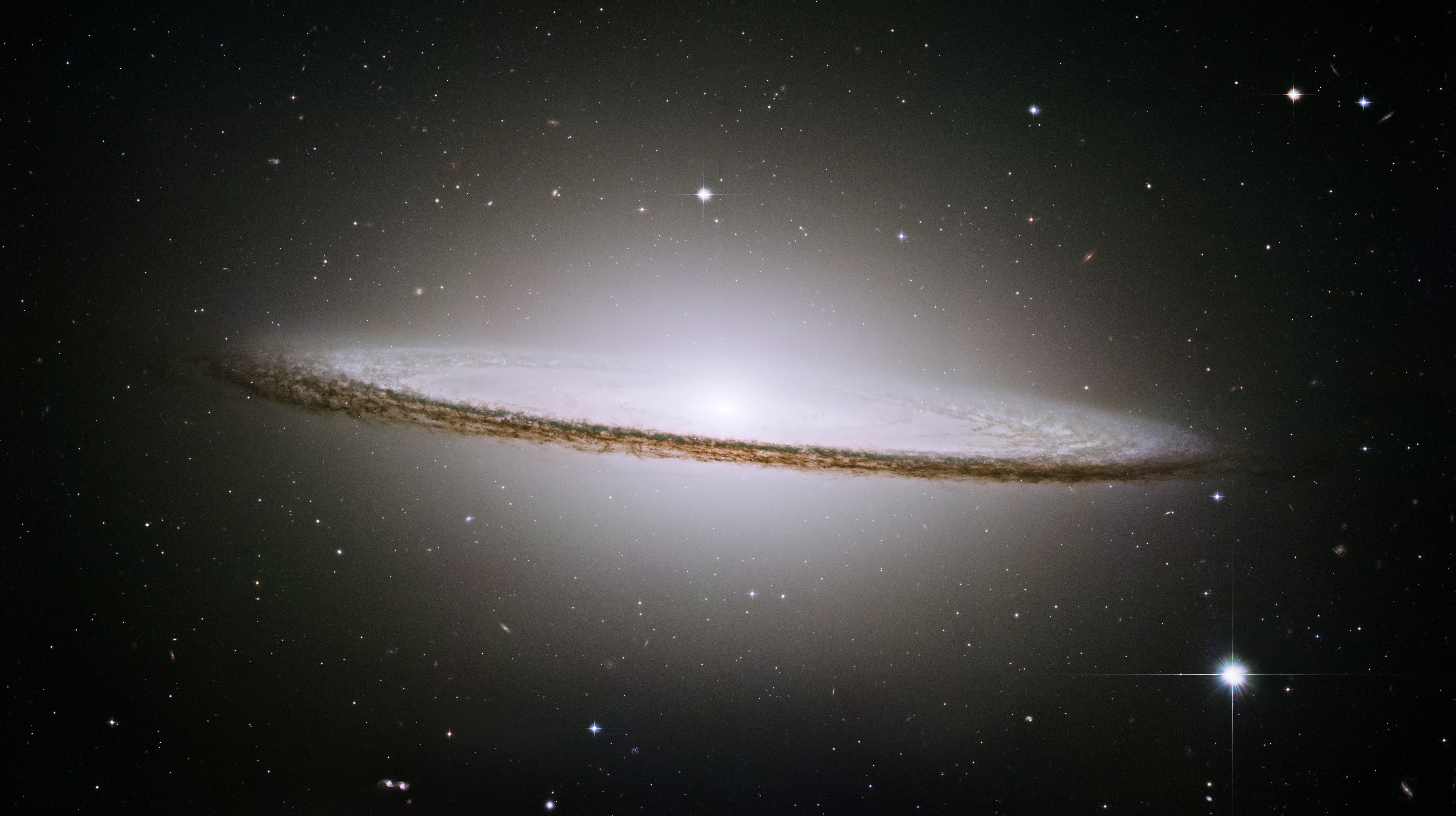 Sombrero Galaxy, Hubble, M 104, Galaxy, 4K, HD Wallpaper