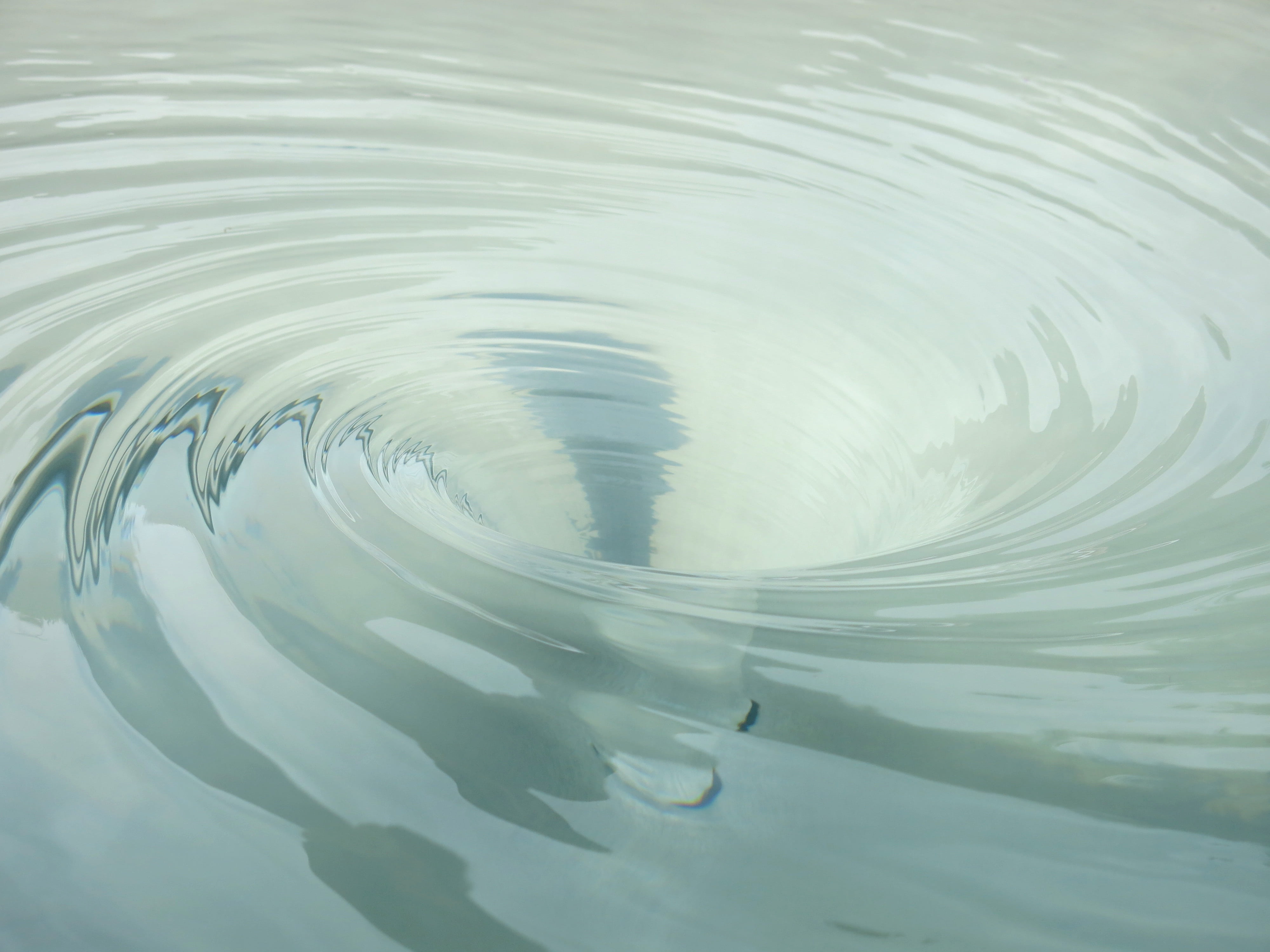 swimming, swirl, full frame, reflection, motion, beauty in nature, purity, day, lake, no people, high angle view, whirlpool, nature, 4K, concentric, close-up, HD Wallpaper