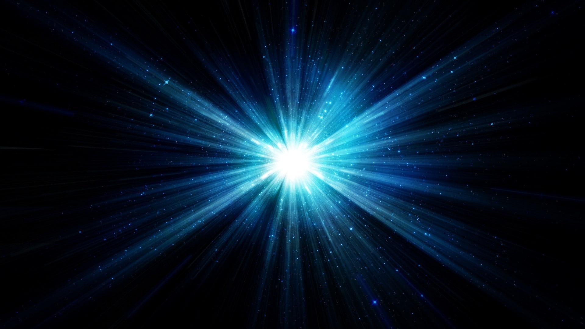 digital art, black background, stars, blue, 1080P, supernova, minimalism, HD Wallpaper