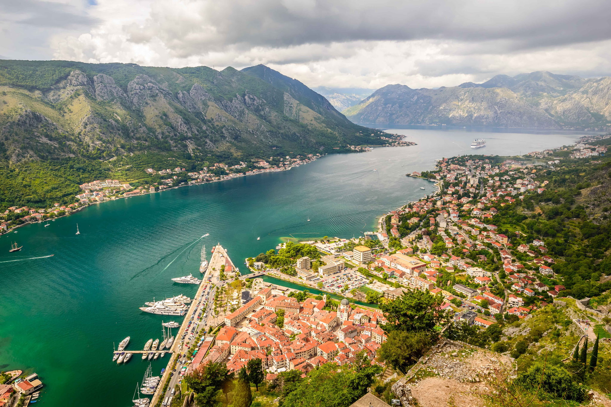 Montenegro, the Lovcen ridge, 1080P, Kotor, Kotor Bay, panorama, To, mountains, HD Wallpaper