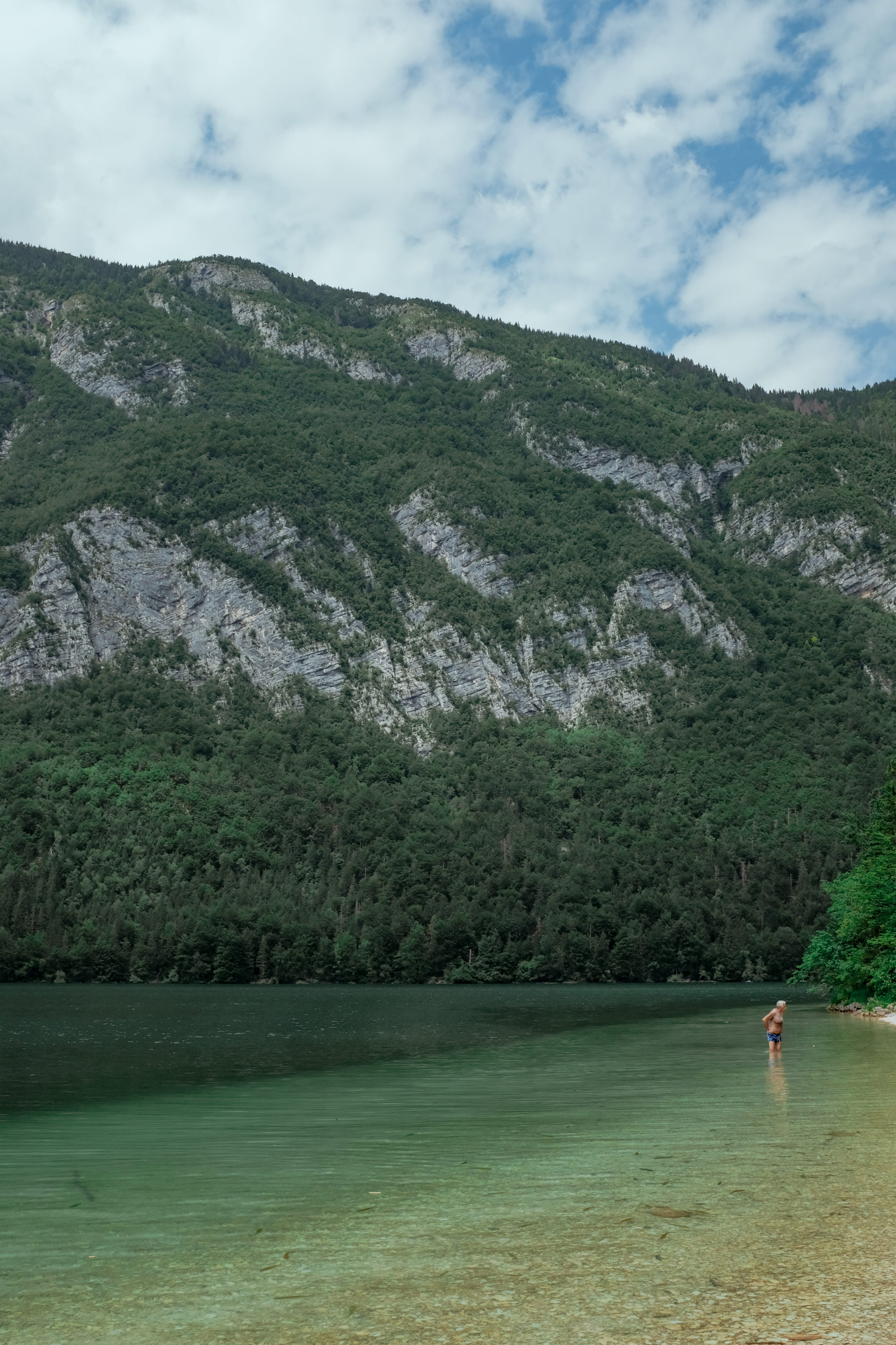 adventure, tranquility, water, mountain, tree, leisure activity, wilderness, nature, scenics - nature, slovenia, bohinjsko jezero, land, lake bohinj, trees, Phone HD Wallpaper