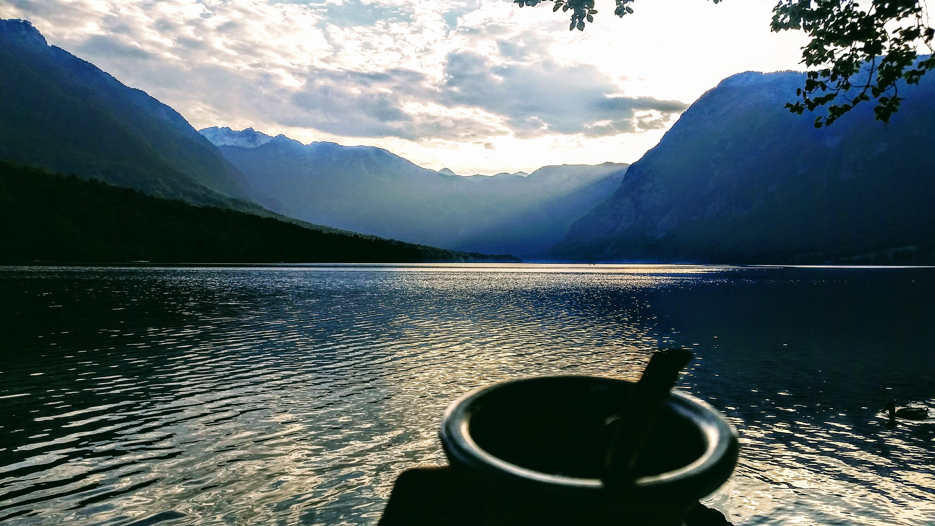 water, blue, sky, breakfast, slovenia, scenics - nature, idyllic, travel destinations, te, lake bohinj, tranquil scene, 2K, tranquility, reflection, HD Wallpaper