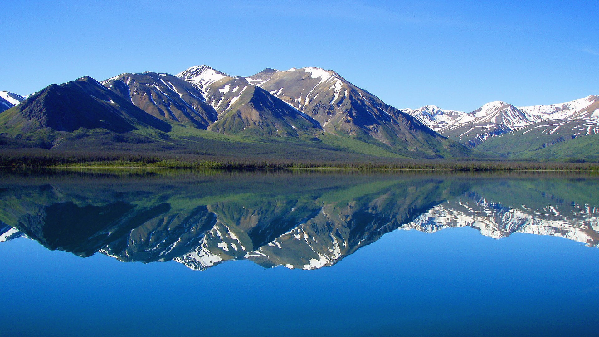 blue, mountain peak, tranquil scene, tranquility, snowcapped mountain, bright, reflection, lake, nature, mountain, sky, cold temperature, 1080P, best amazing nature  1920x1080, HD Wallpaper