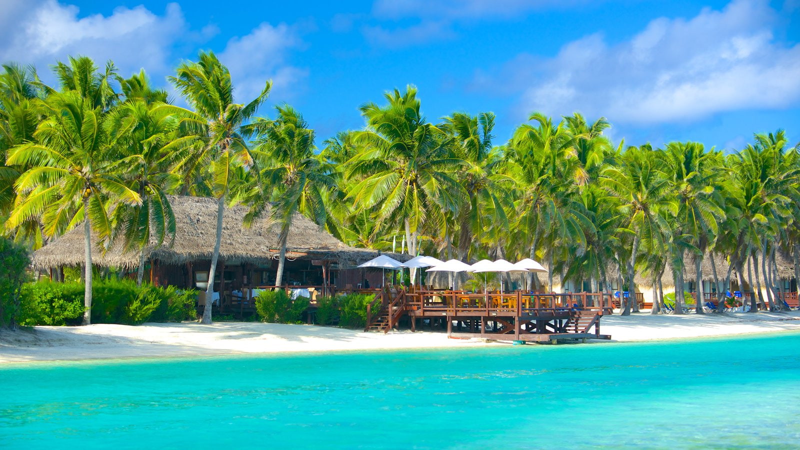 south, reefs, 720P, volcanic, aitutaki, beaches, pacific, coral, turquoise, coconut, peaks, islands, australia, trees, translucent, lagoon, dazzling, cook, HD Wallpaper