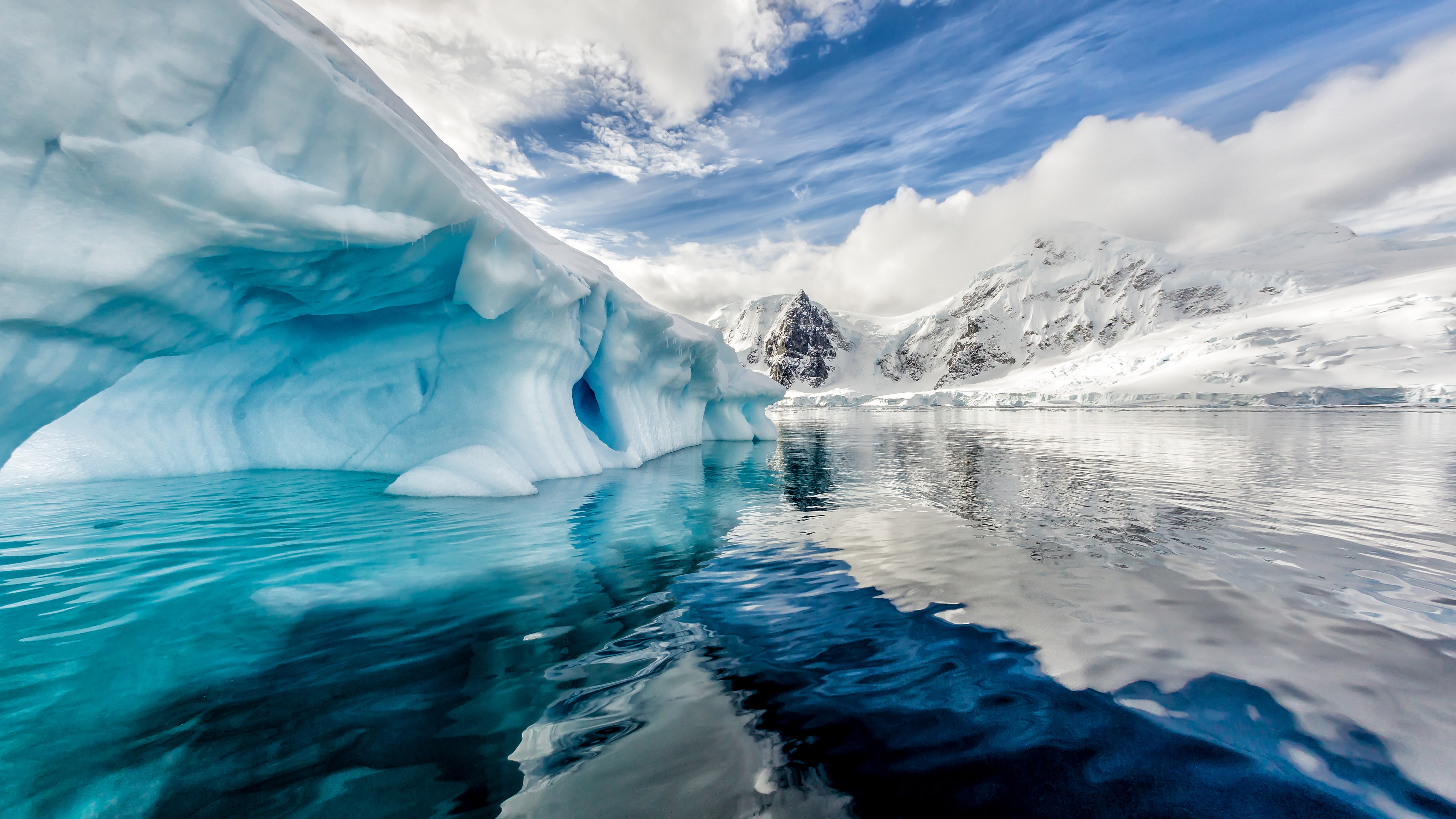 8K, ocean, Antarctica, iceberg, 8k, HD Wallpaper