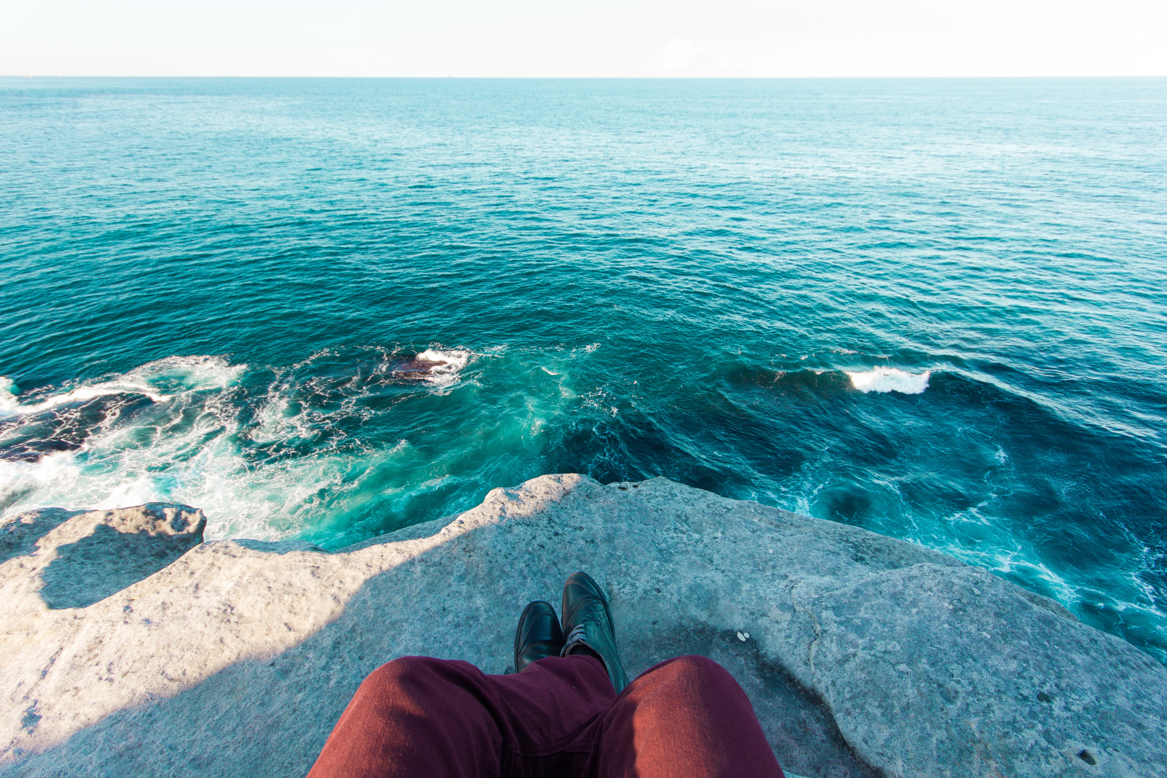 human foot, shoe, human leg, australia, day, one person, body part, human body part, horizon over water, 4K, real people, sea, beauty in nature, solid, HD Wallpaper