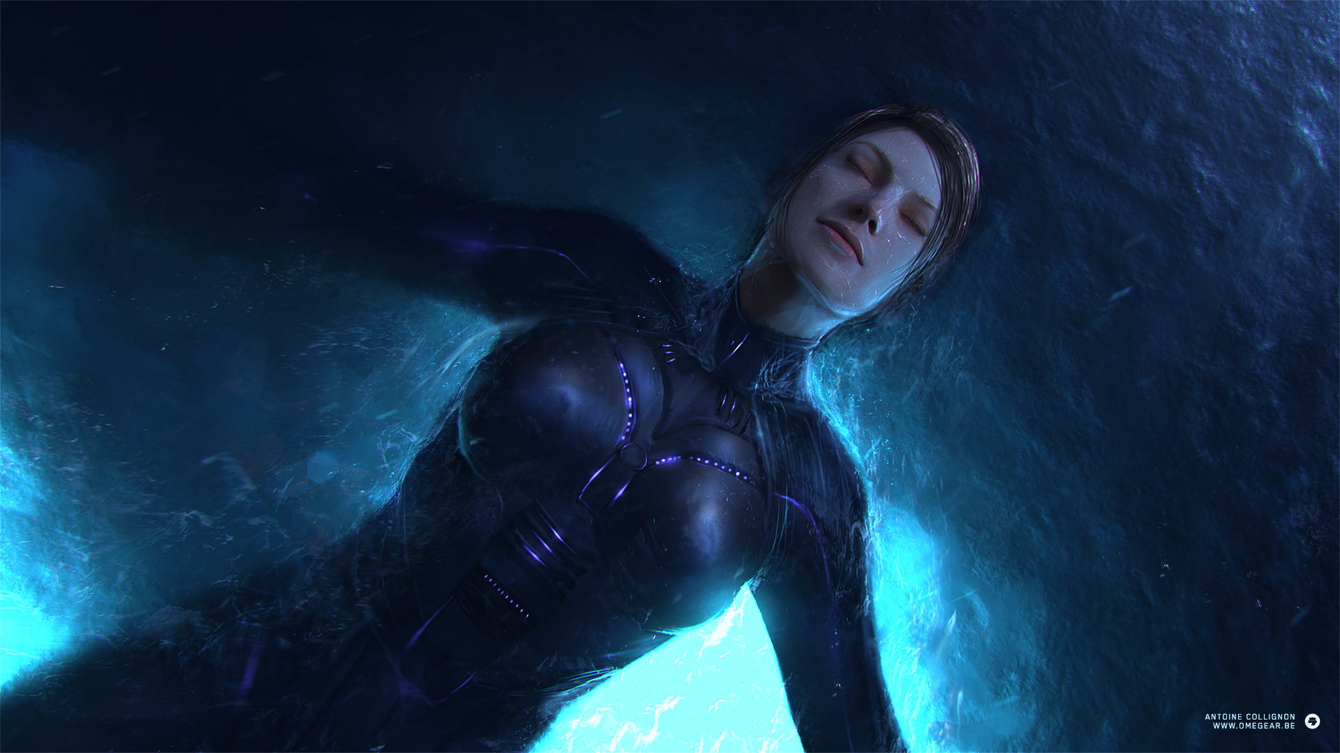 young women, young adult, suit, digital art, enjoyment, wearing, portrait, black, underwater diving, swimming, underwater, blue, outdoors, nature, teenager, HD Wallpaper