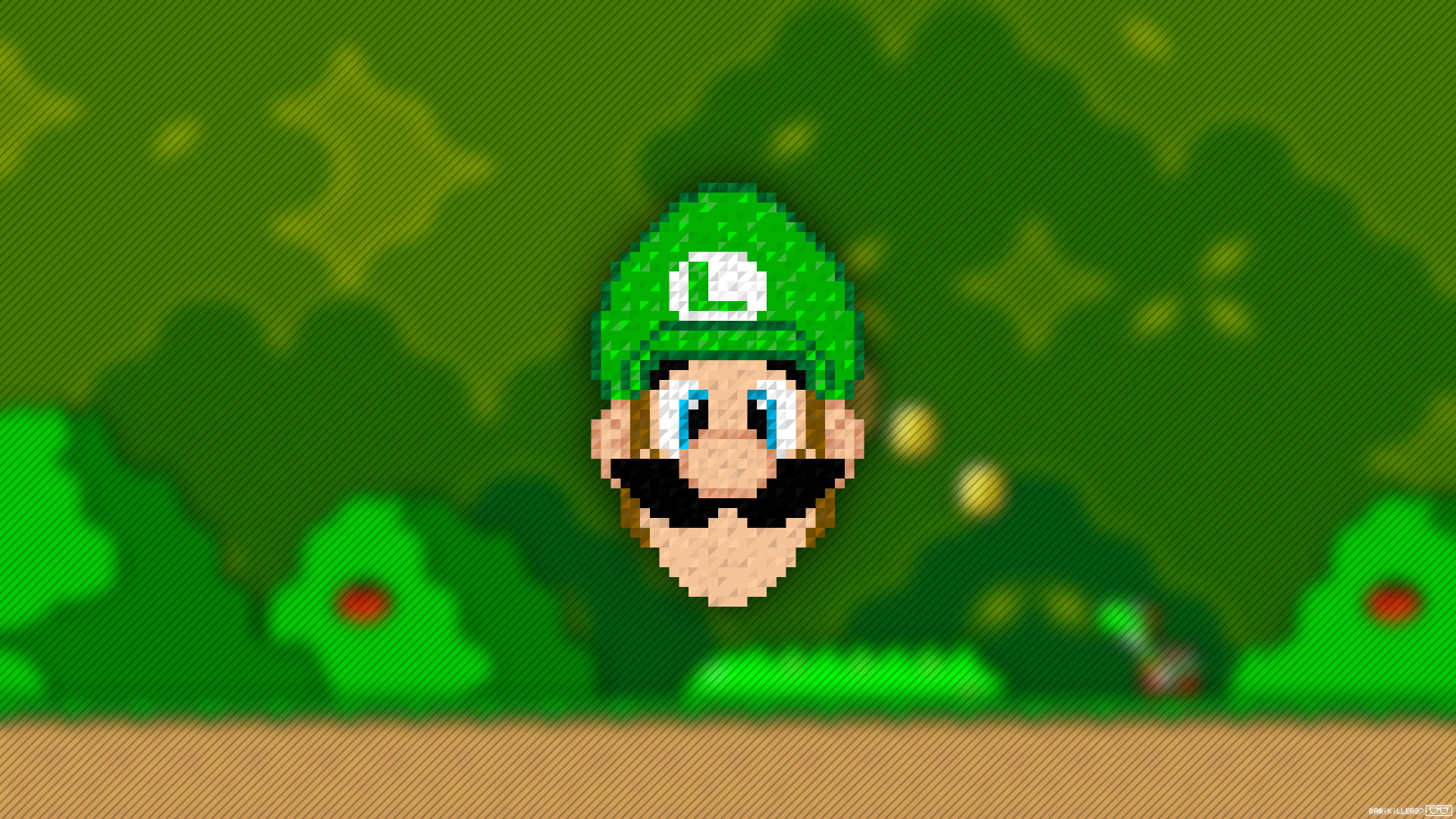 digital composite, business, computer monitor, Luigi, wireless technology, computer, pixels, computer crime, internet, Trixel, pixel art, computer equipment, HD Wallpaper