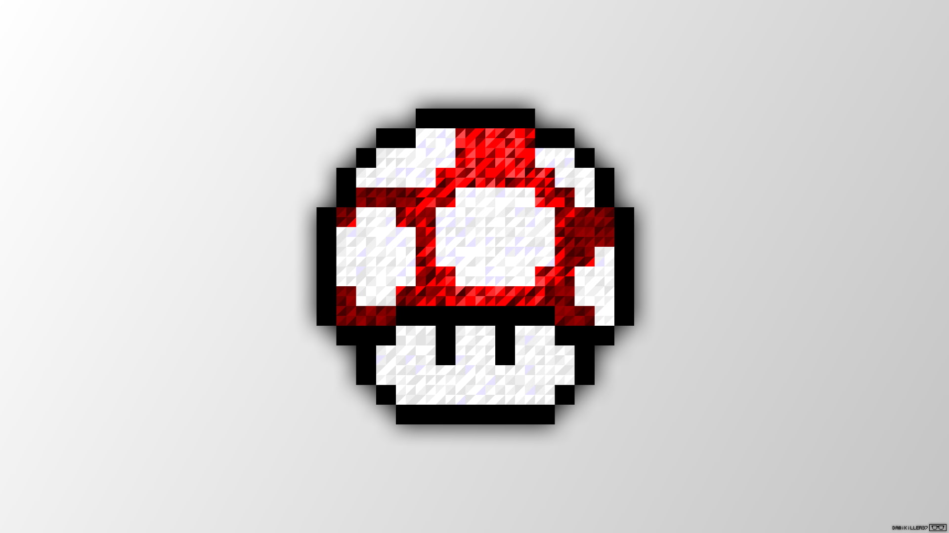 Trixel, Pixel Art, 1080P, mushroom, Super Mario, HD Wallpaper