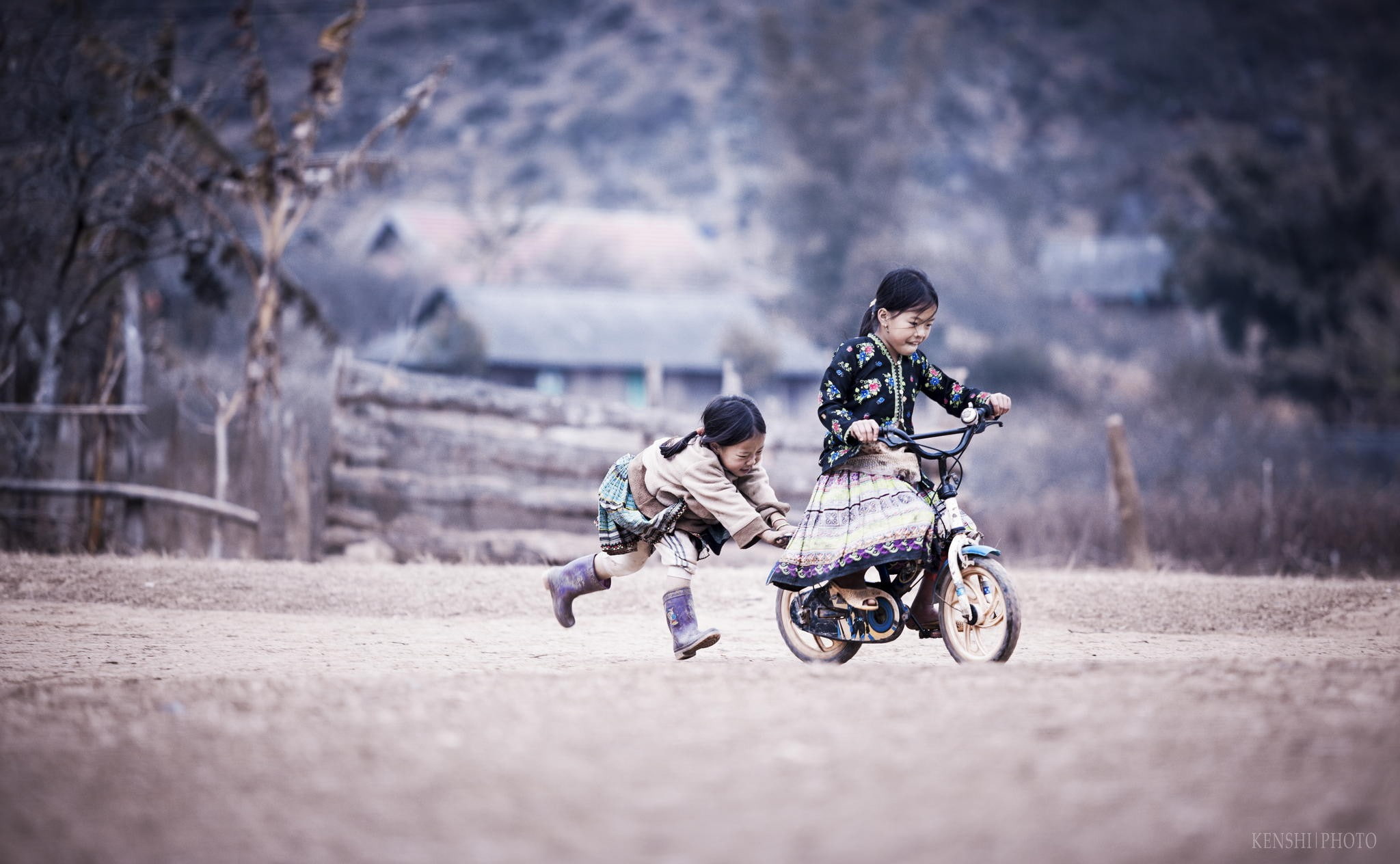 nature, bicycle, 1080P, children, HD Wallpaper