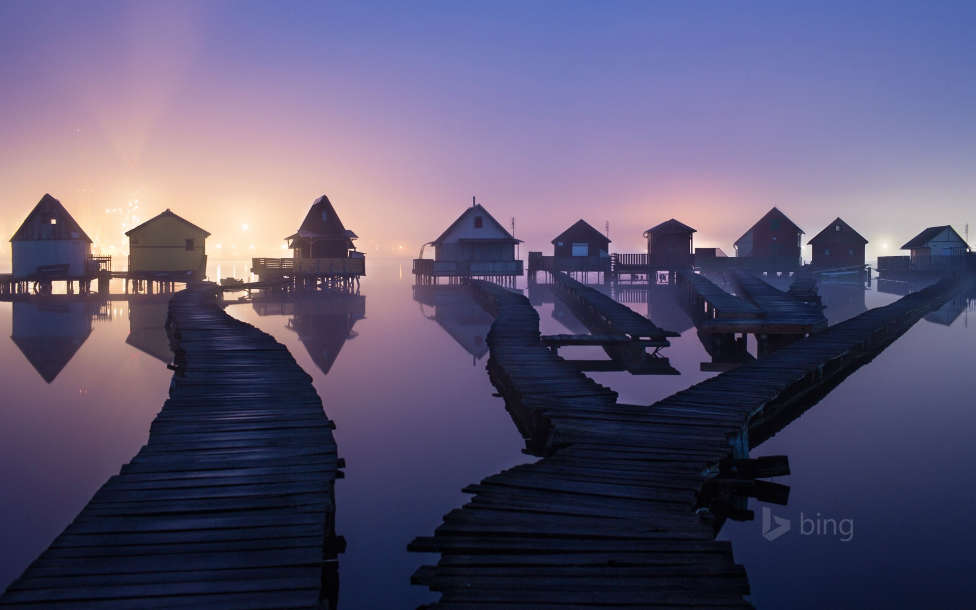 architecture, building exterior, pier, built structure, desktop, beauty in nature, sky, 1080P, tranquil scene, houseboats, water, sea, no people, travel destinations, HD Wallpaper