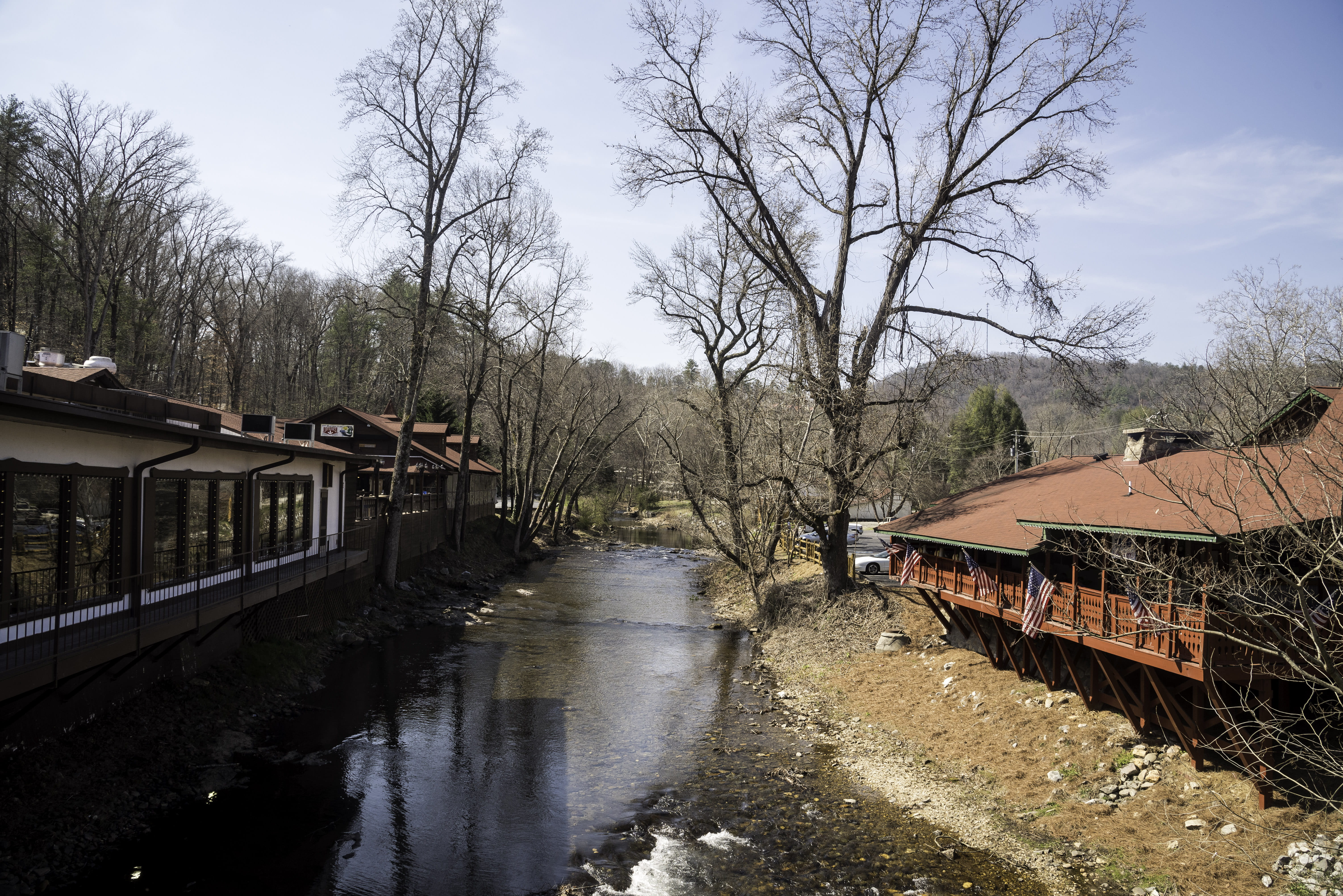 cloud - sky, canal, built structure, building exterior, public domain, Chattahoochee River, old, plant, water, bridge - Man Made Structure, town, Georgia, HD Wallpaper