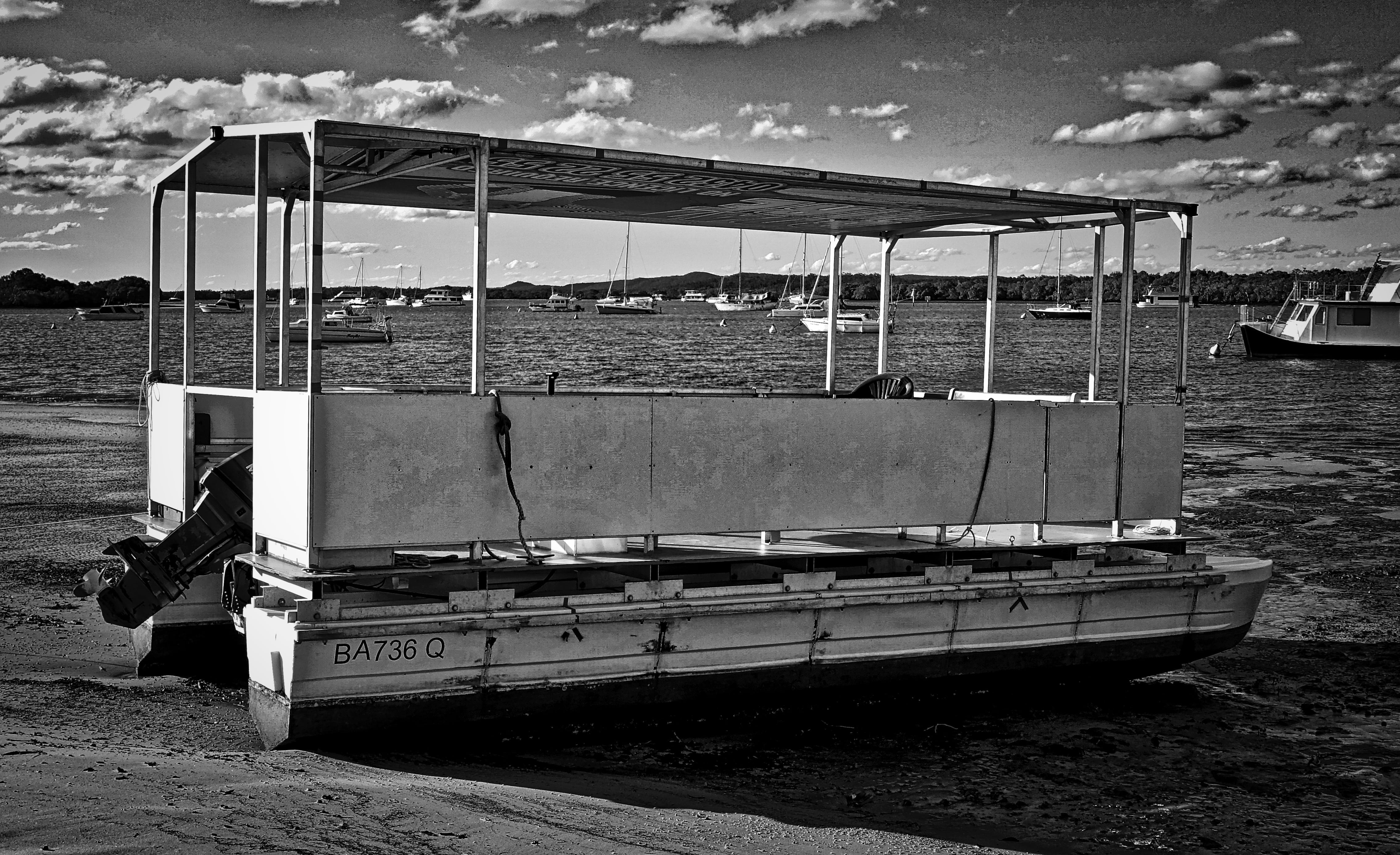 fishing boat, boat, architecture, cloud - sky, 4K, abandoned, land vehicle, nature, leisure, transportation, moored, houseboat, no people, outdoors, water, HD Wallpaper