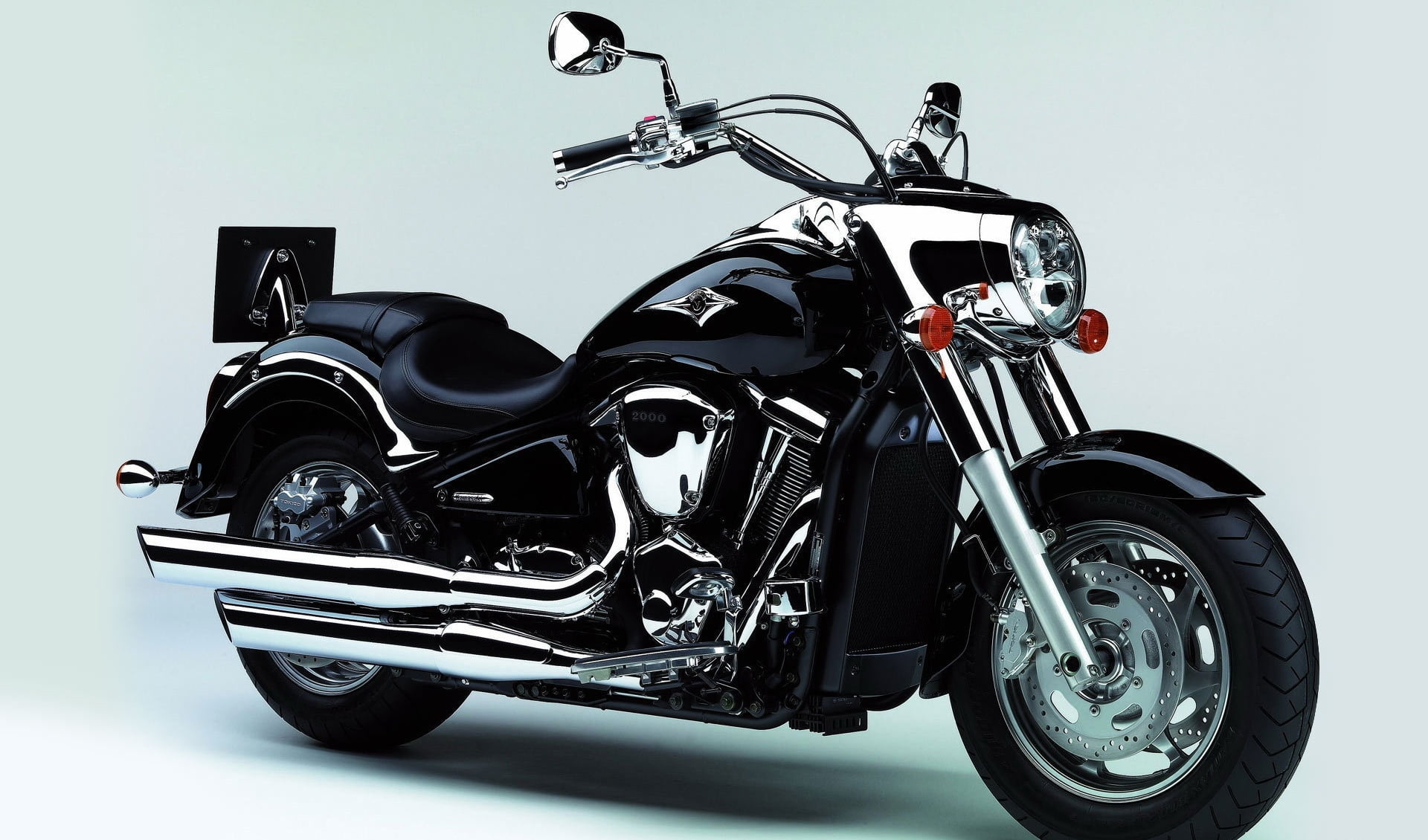 metal, motorcycle, indoors, elegance, black Color, engine, white background, retro Styled, 1080P, side view, wheel, riding, modern, chrome, speed, shiny, HD Wallpaper