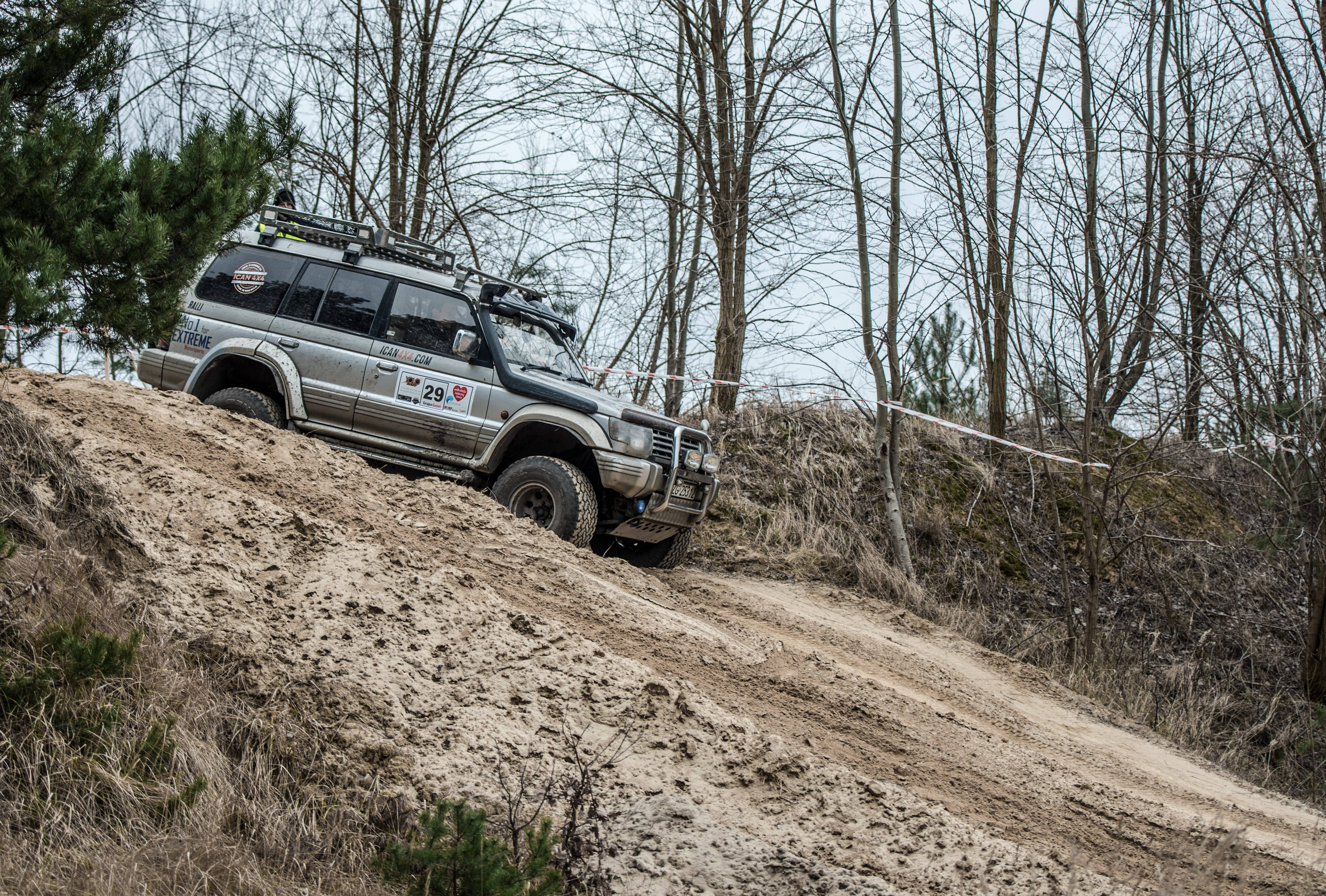 outdoors, mode of transportation, day, off-road rally, field, nature, dirt road, land vehicle, abandoned, mitsubishi, area, rally, dirt, land, plant, forest, HD Wallpaper