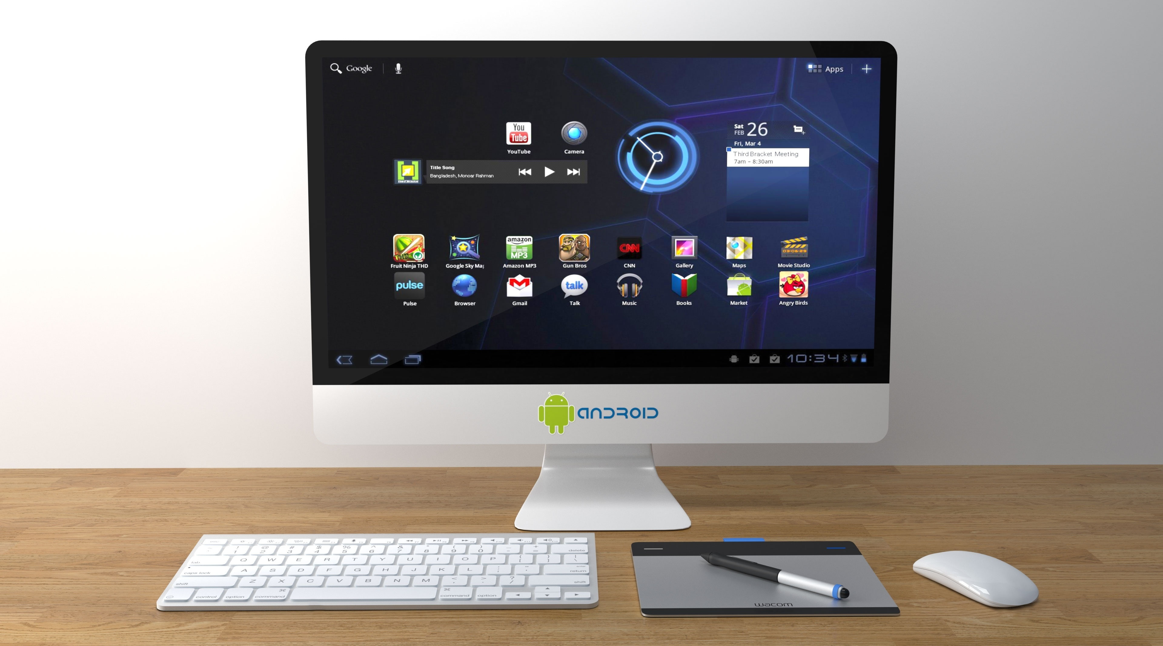 Keyboard, desktop pc, internet, 3DArt, computer equipment, Desk, wireless technology, pc, computergraphics, Hardware, screen, Computers, computer, technology, HD Wallpaper