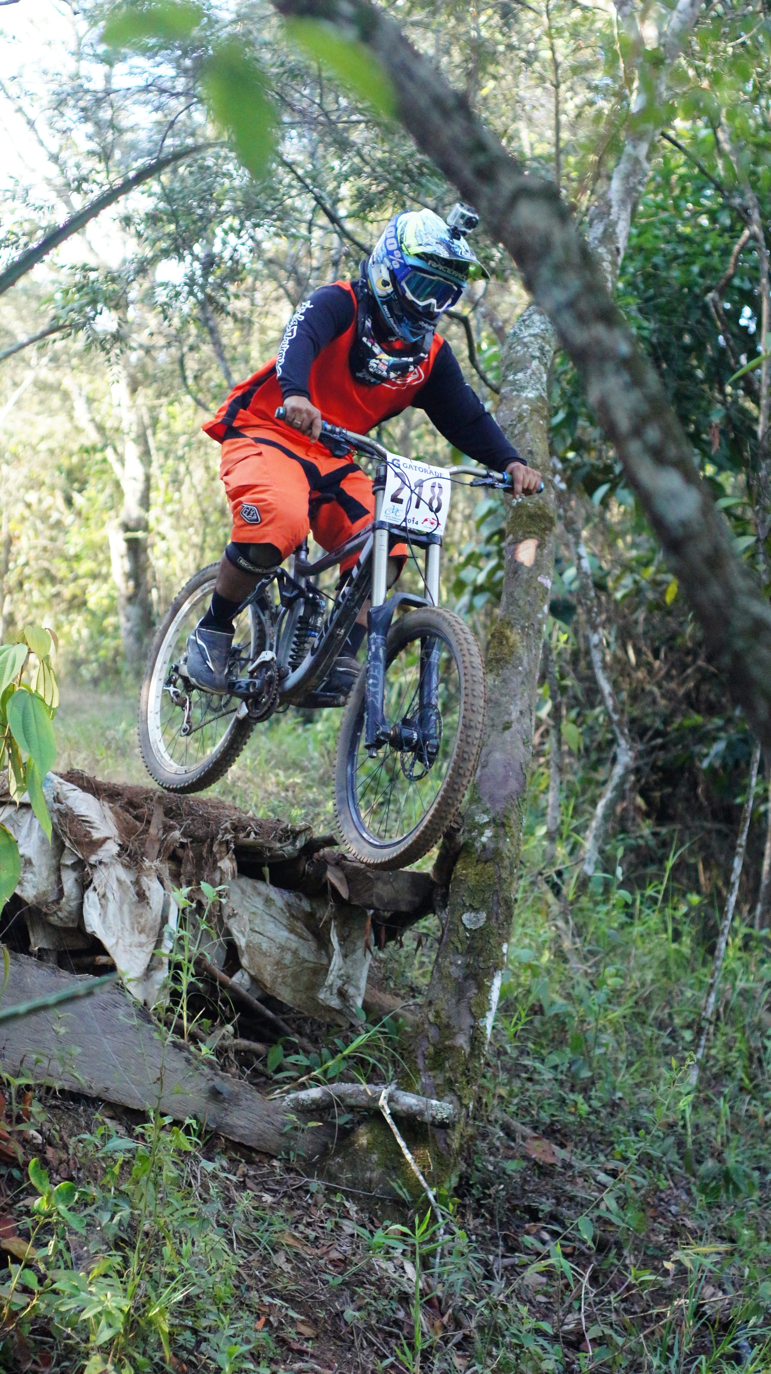 Downhill, biker, mountain Biking, danger, Mountain, outdoors, cycling, extreme sport, motocross, sport, sports Race, sports Helmet, extreme Sports, cyclist, Phone HD Wallpaper