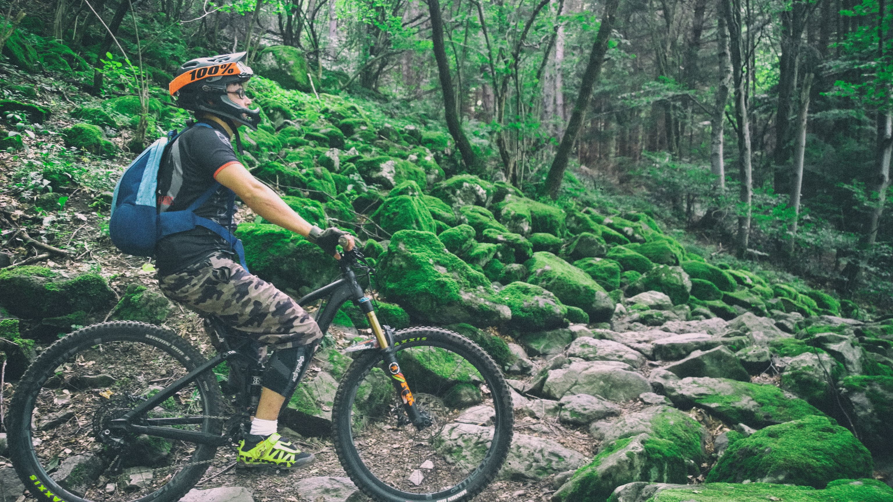 one person, sofia, bulgária, bicycle, plant, bike, activity, full length, land, lifestyles, enduro, bulgaria, extreme, day, 2K, helmet, nature, mountain bike, HD Wallpaper