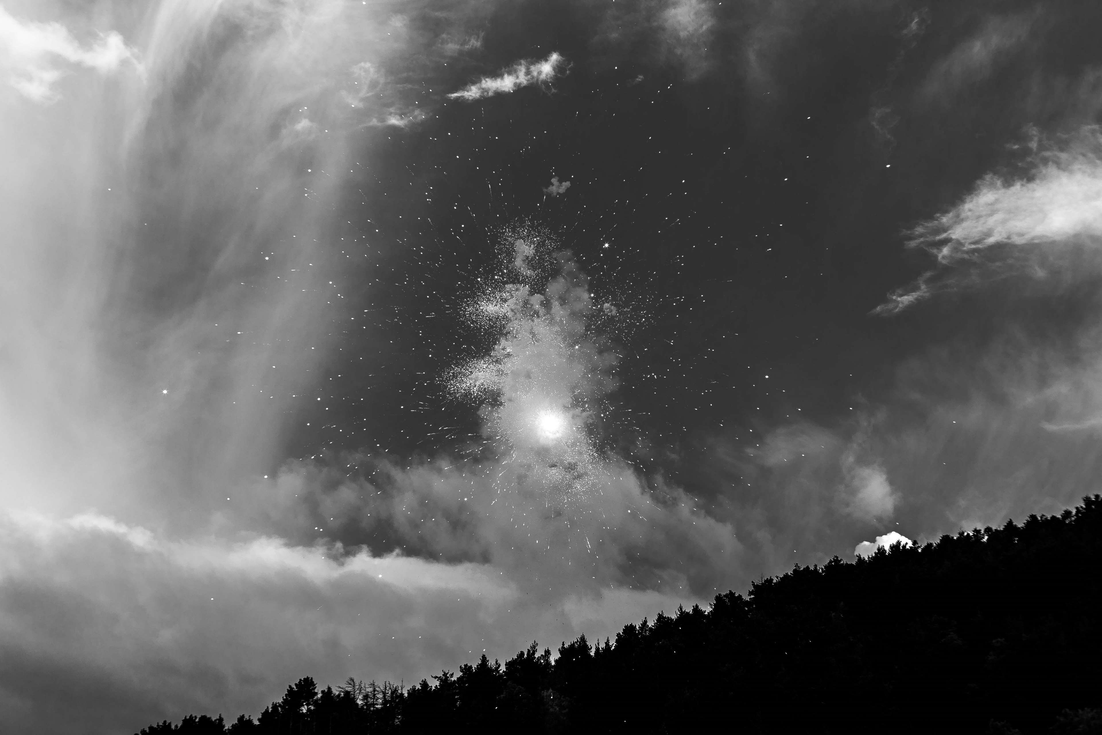monde, tranquil scene, clouds, downhill, foret, star - space, competition, plant, majestic, vtt, etincelles, ciel, space, mountain, galaxy, 4K, beauty in nature, HD Wallpaper