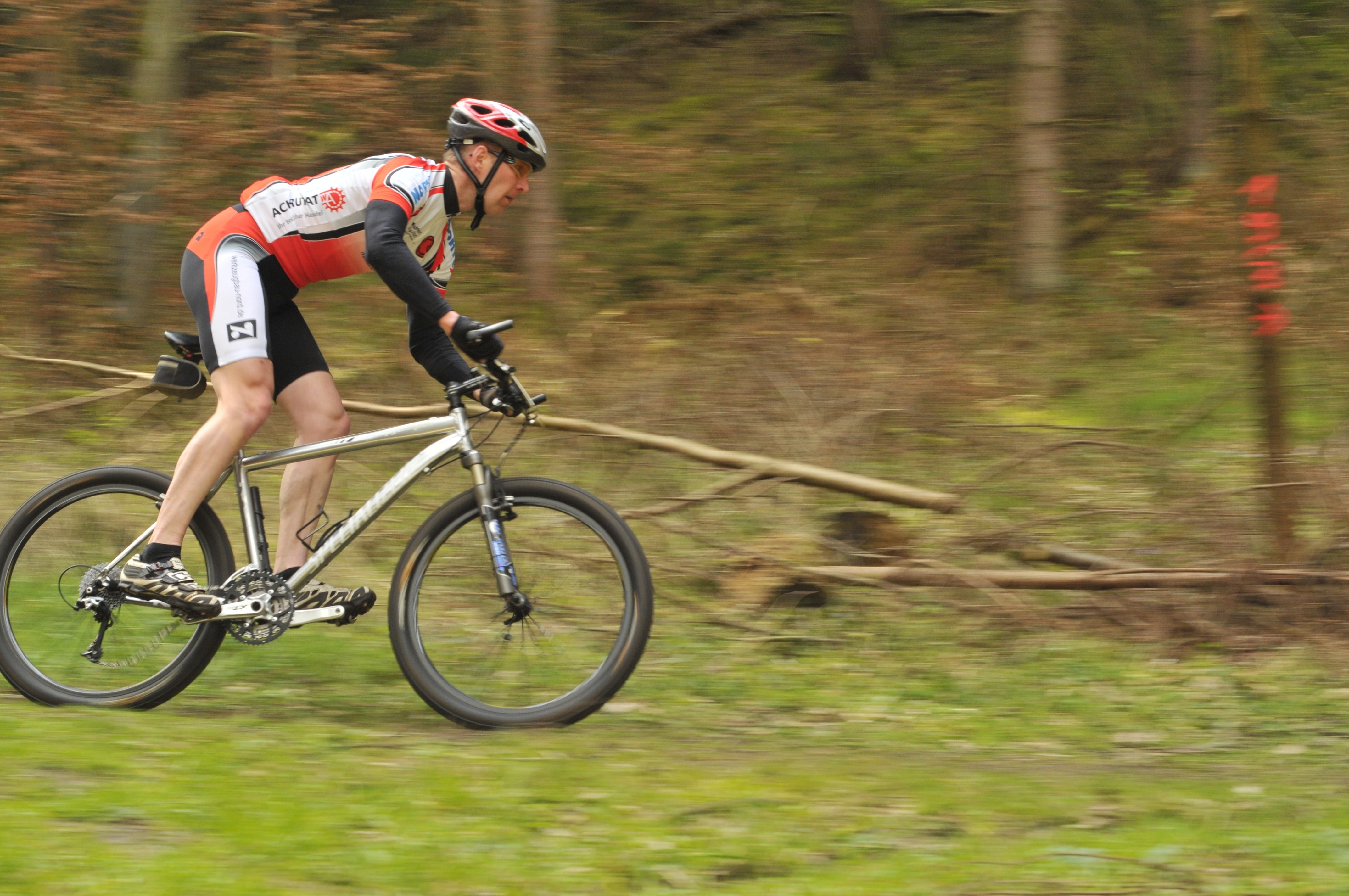 sporty, man, 4K, exercising, riding, professional, activity, speed, forest, leisure activity, bike, healthy lifestyle, lifestyles, blurred motion, helmet, HD Wallpaper