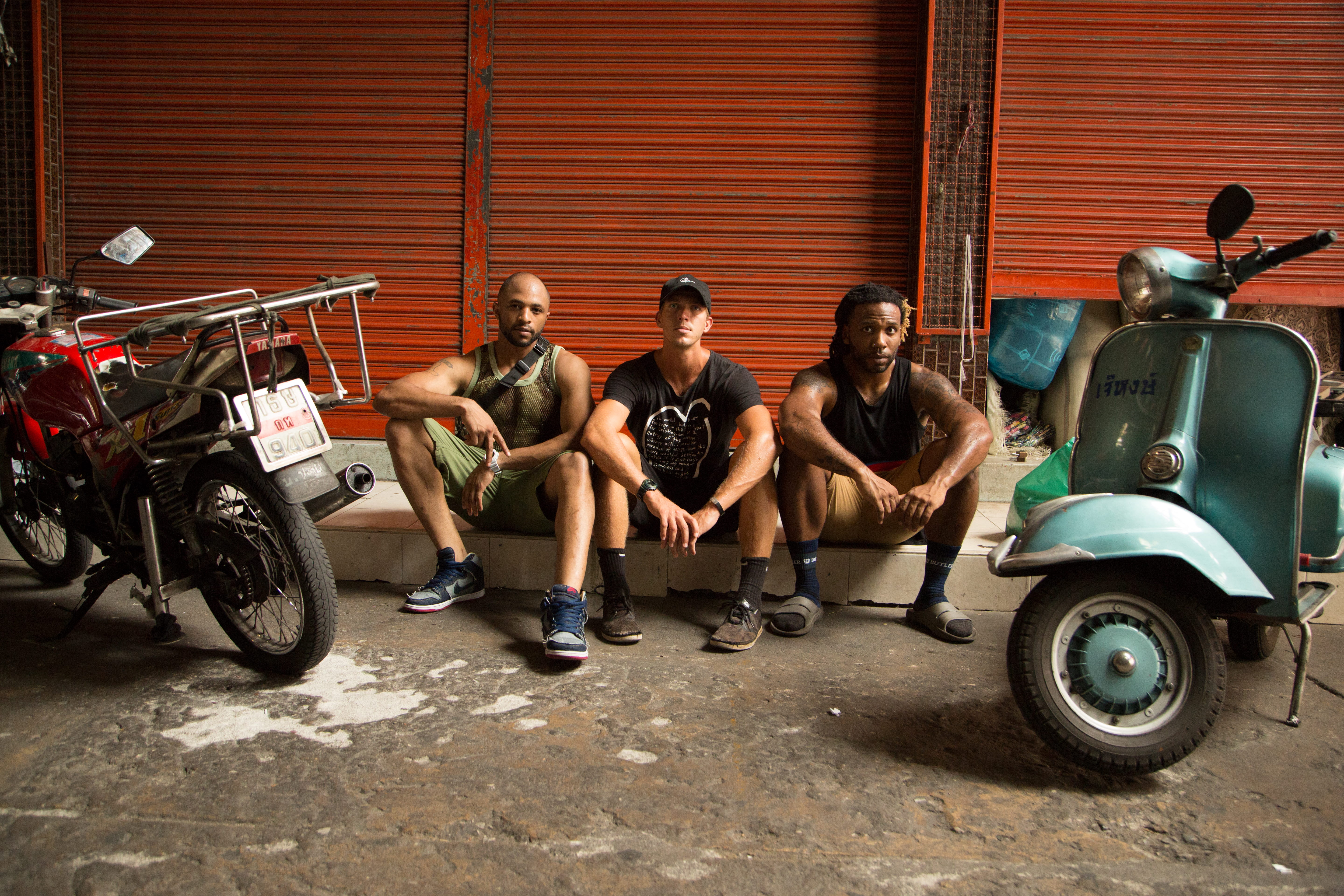 muscles, brothers, men, mix, day, oreo, full length, transportation, travel, black, black and white, mode of transportation, bro, friends, sport, race, HD Wallpaper