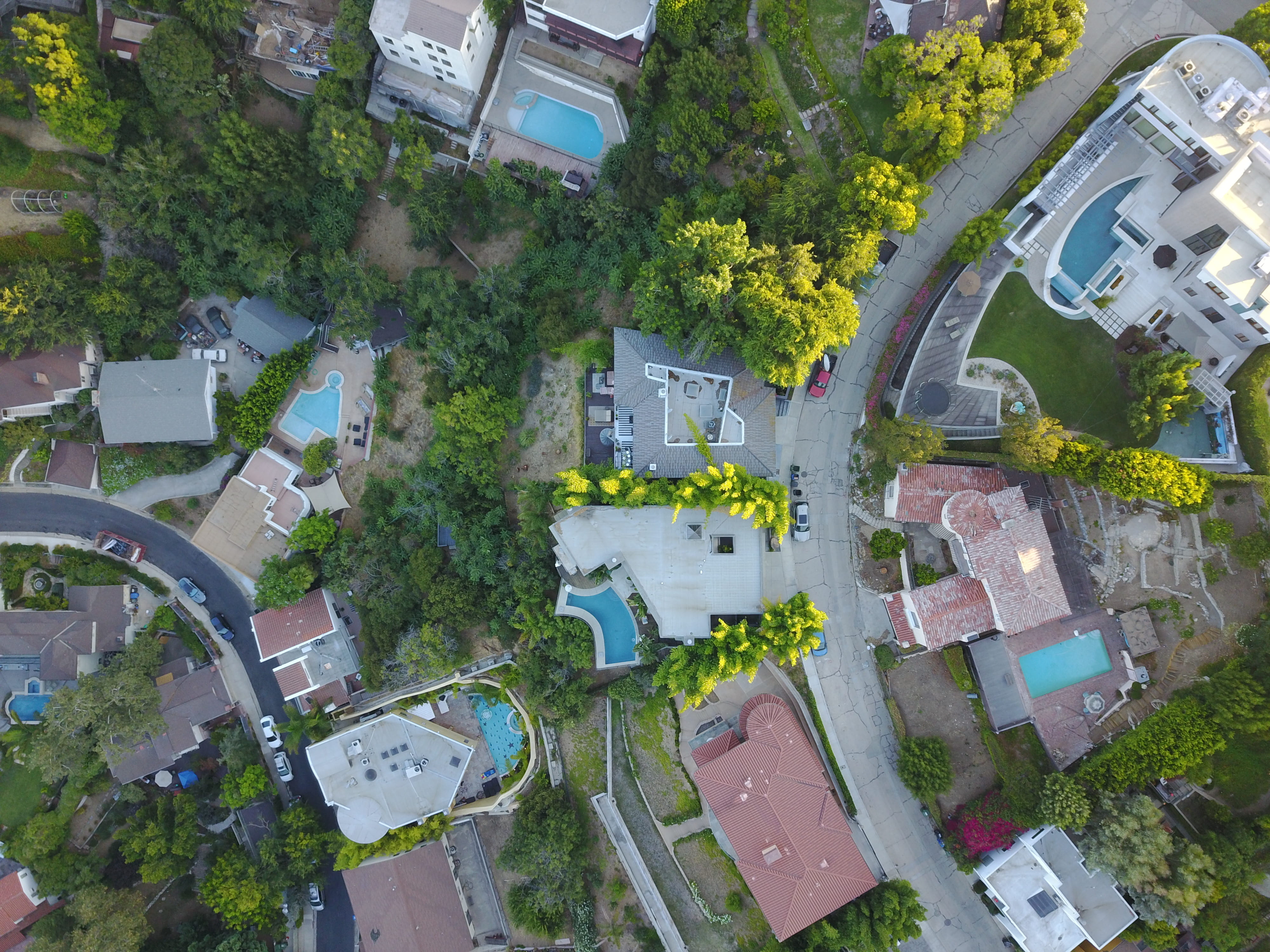 assorted, 4K, wealthy neighbourhood, nature, cityscape, polls, photo, house, urban, city, pool, suburb, aerial, view, day, high angle view, plant, residential district, HD Wallpaper